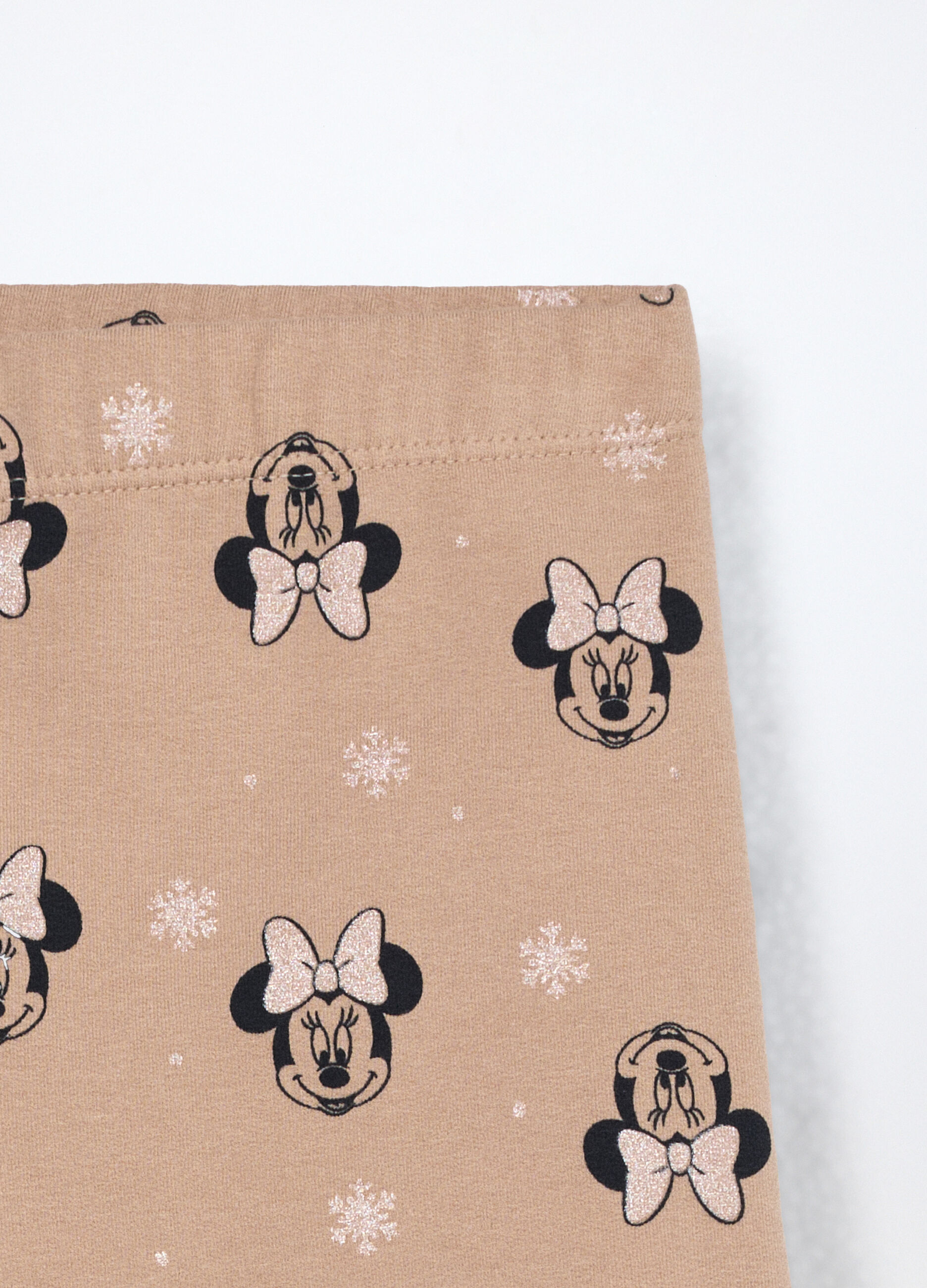 Pack 2 leggings in cotone fleece stretch bambina_3