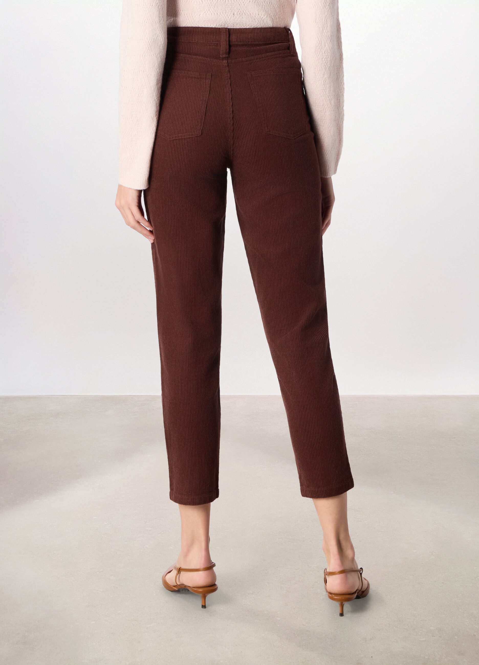 Pantaloni in velluto a coste donna_1