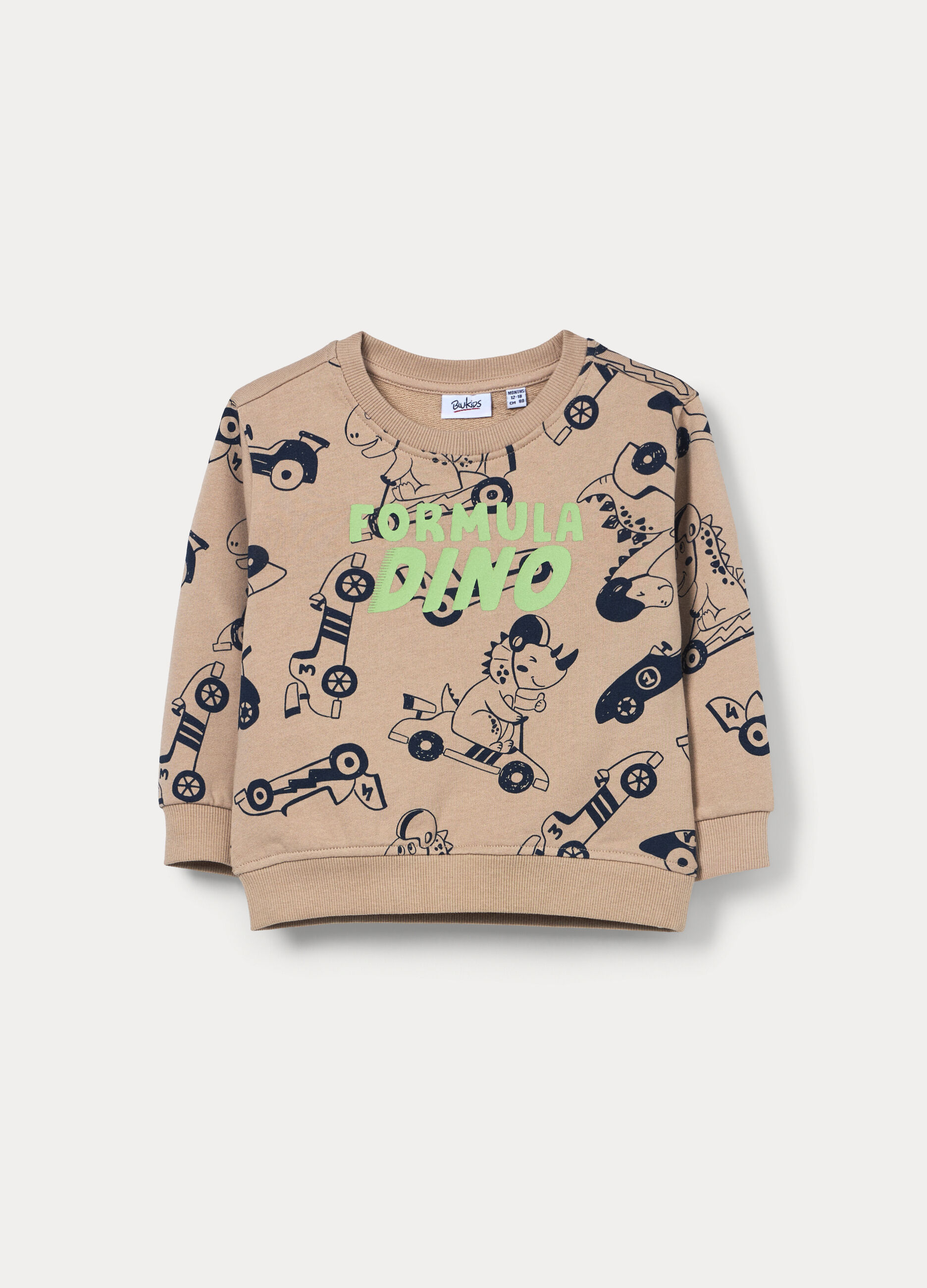 Felpa in french terry di puro cotone bimbo_0