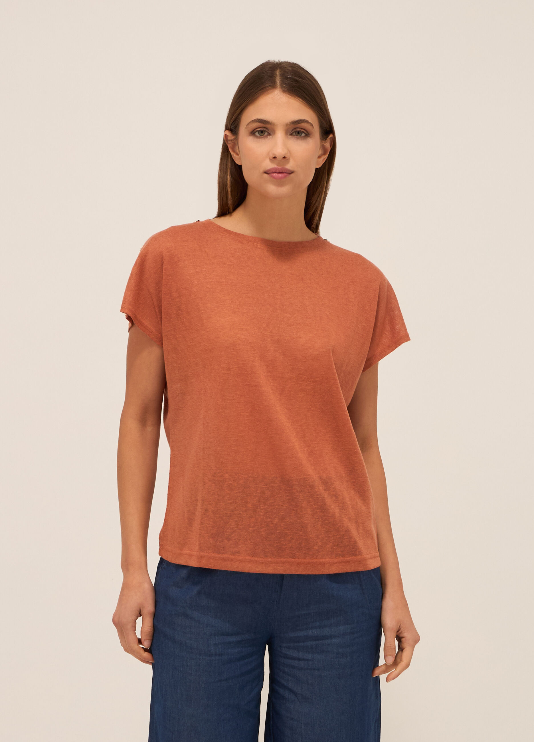 T-shirt con bottoni donna