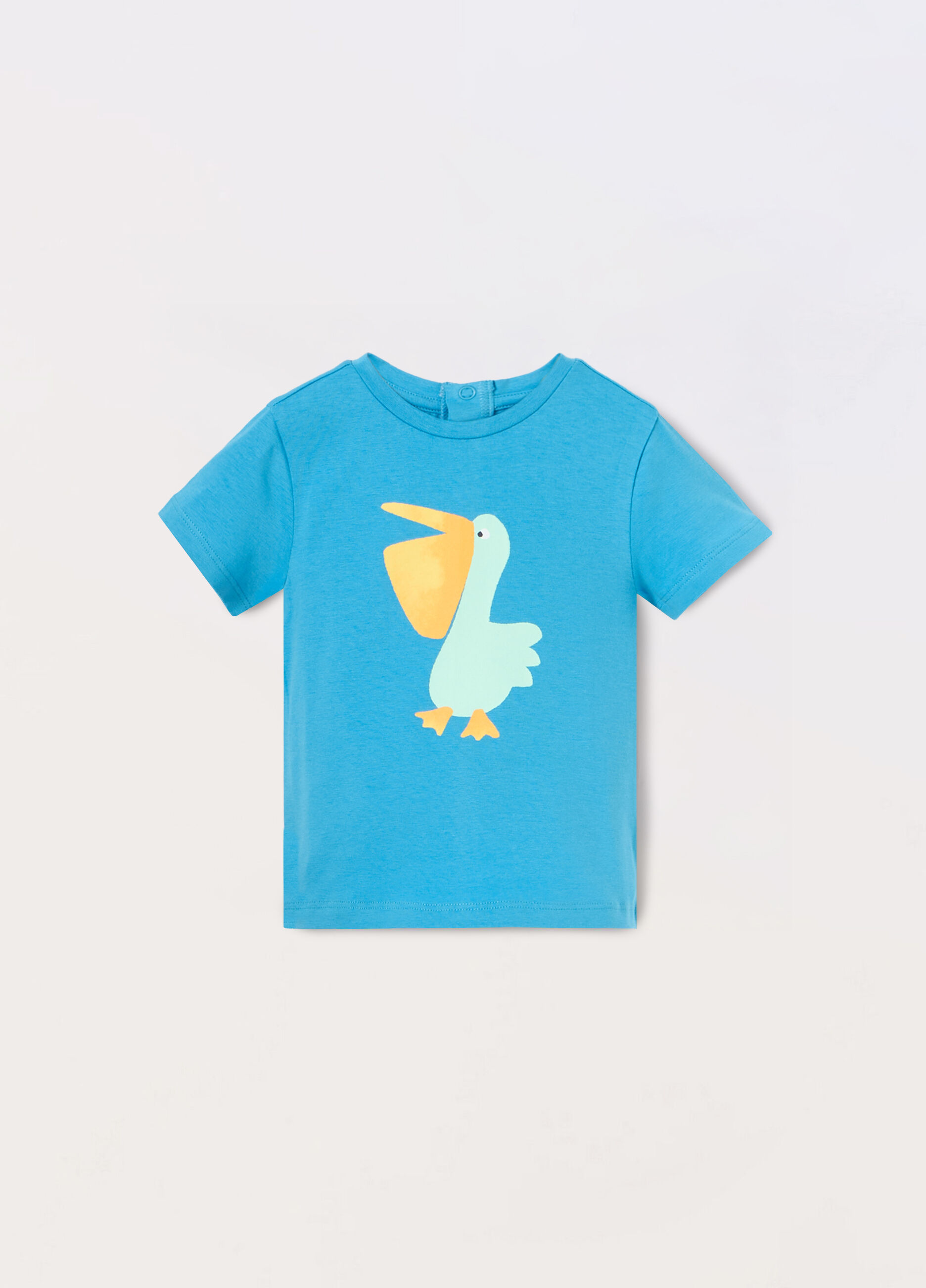 T-shirt in jersey di cotone stretch neonato_0