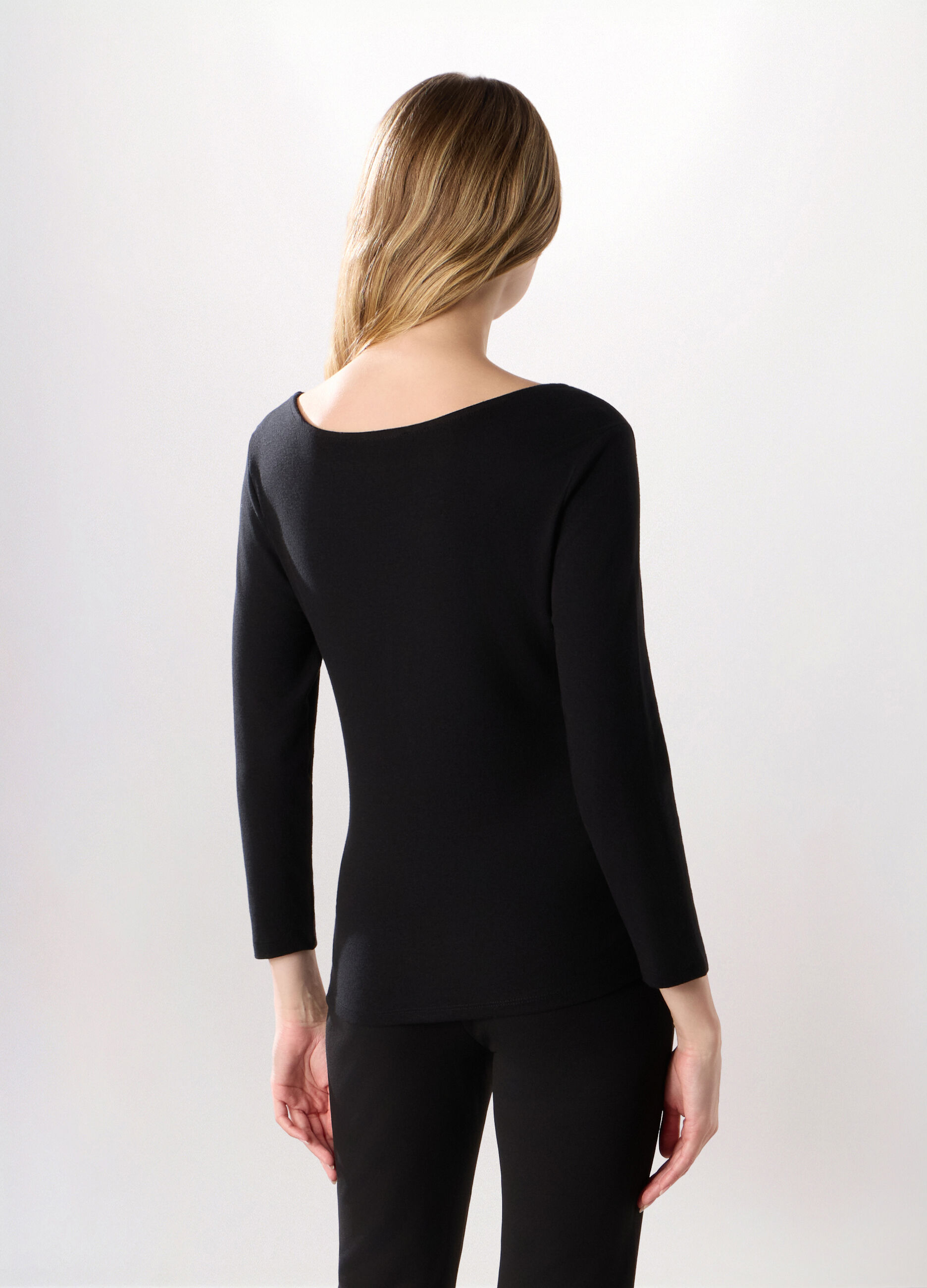 T-shirt in misto viscosa stretch donna_1