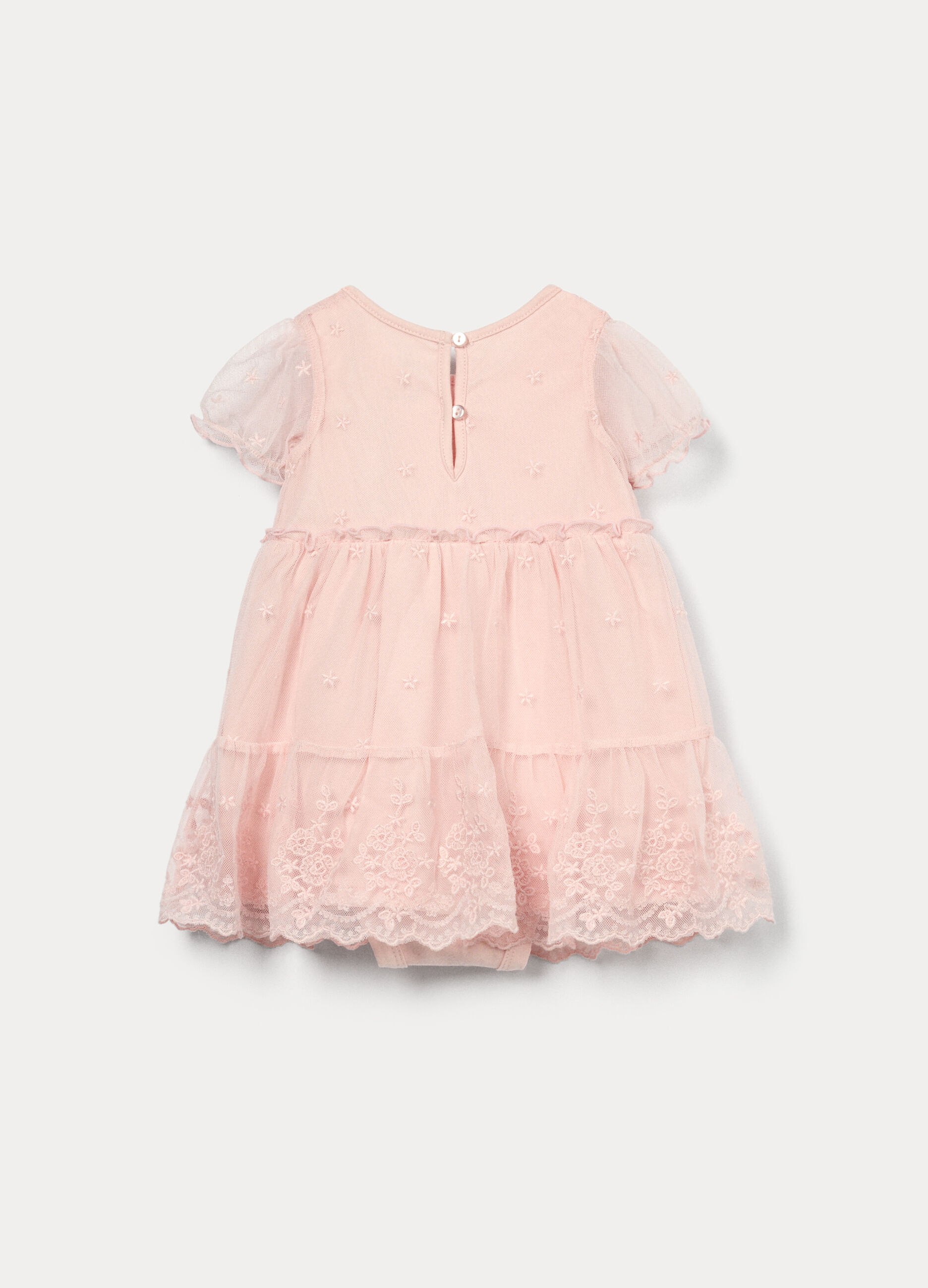 Vestito-body in jersey di cotone stretch neonata_1