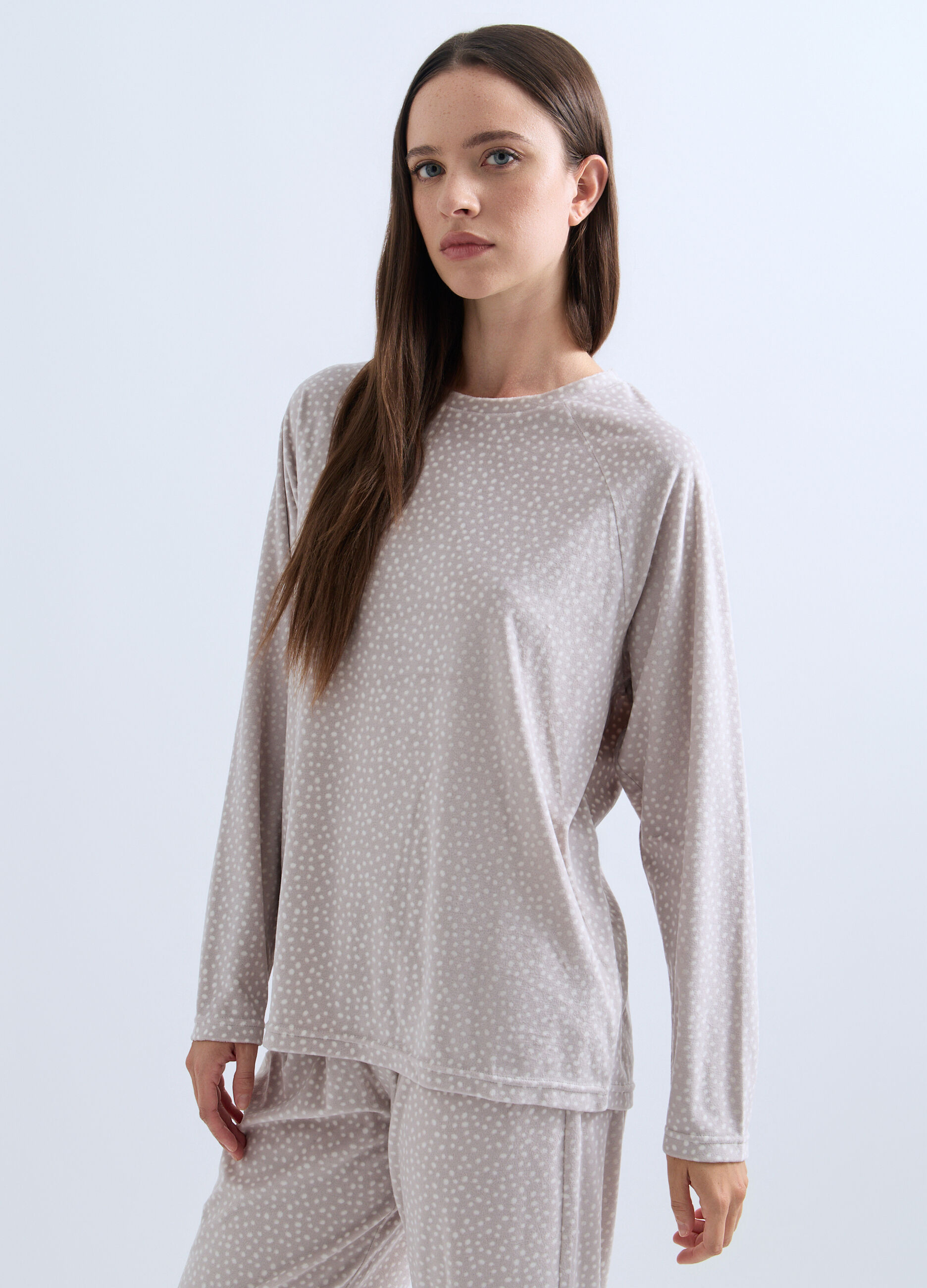 Set pigiama lungo velour donna_2