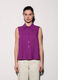 Camicia smanicata con colletto alla francese regular fit donna_1