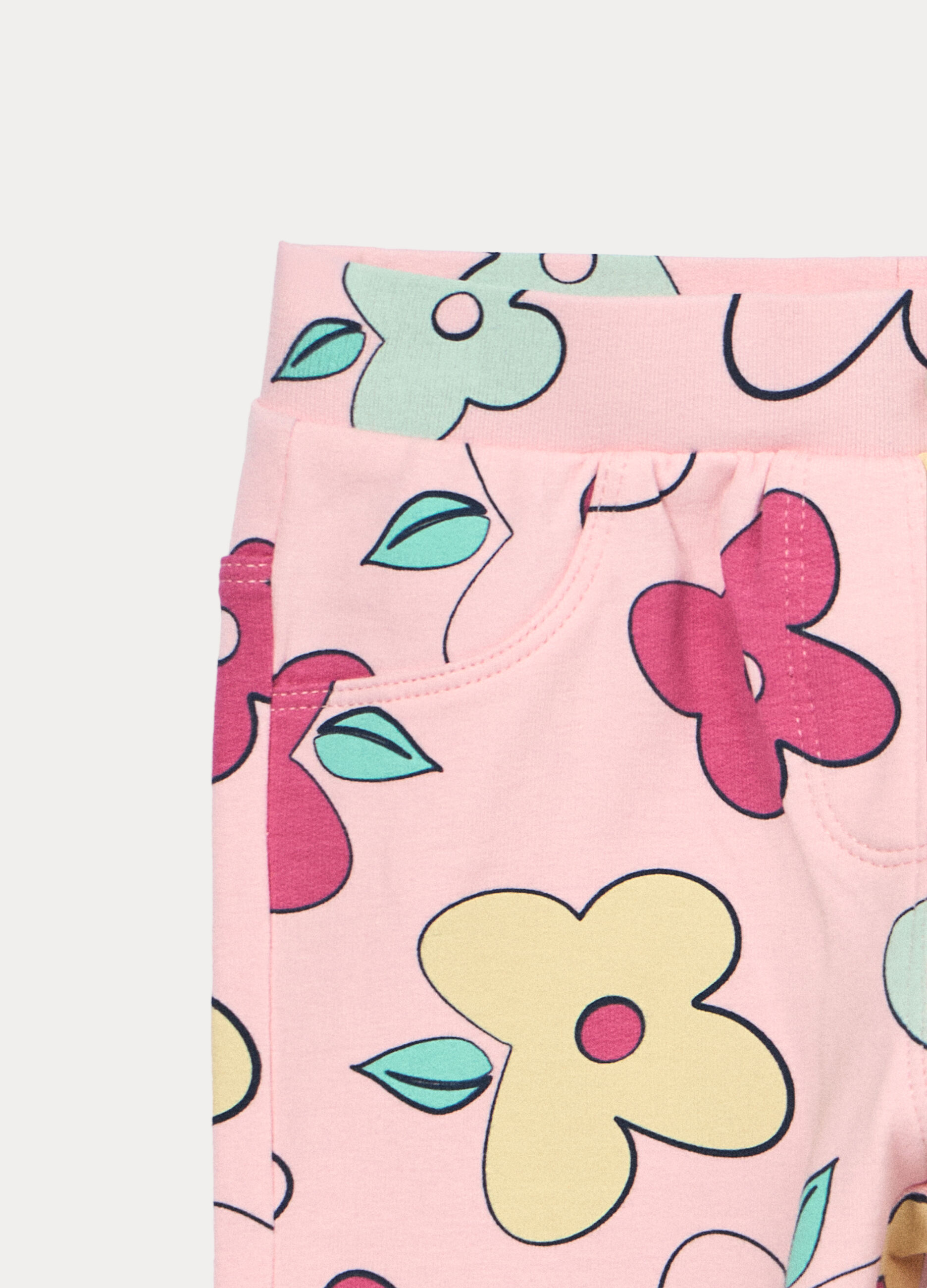 Treggings in french terry di cotone stretch bimba_2