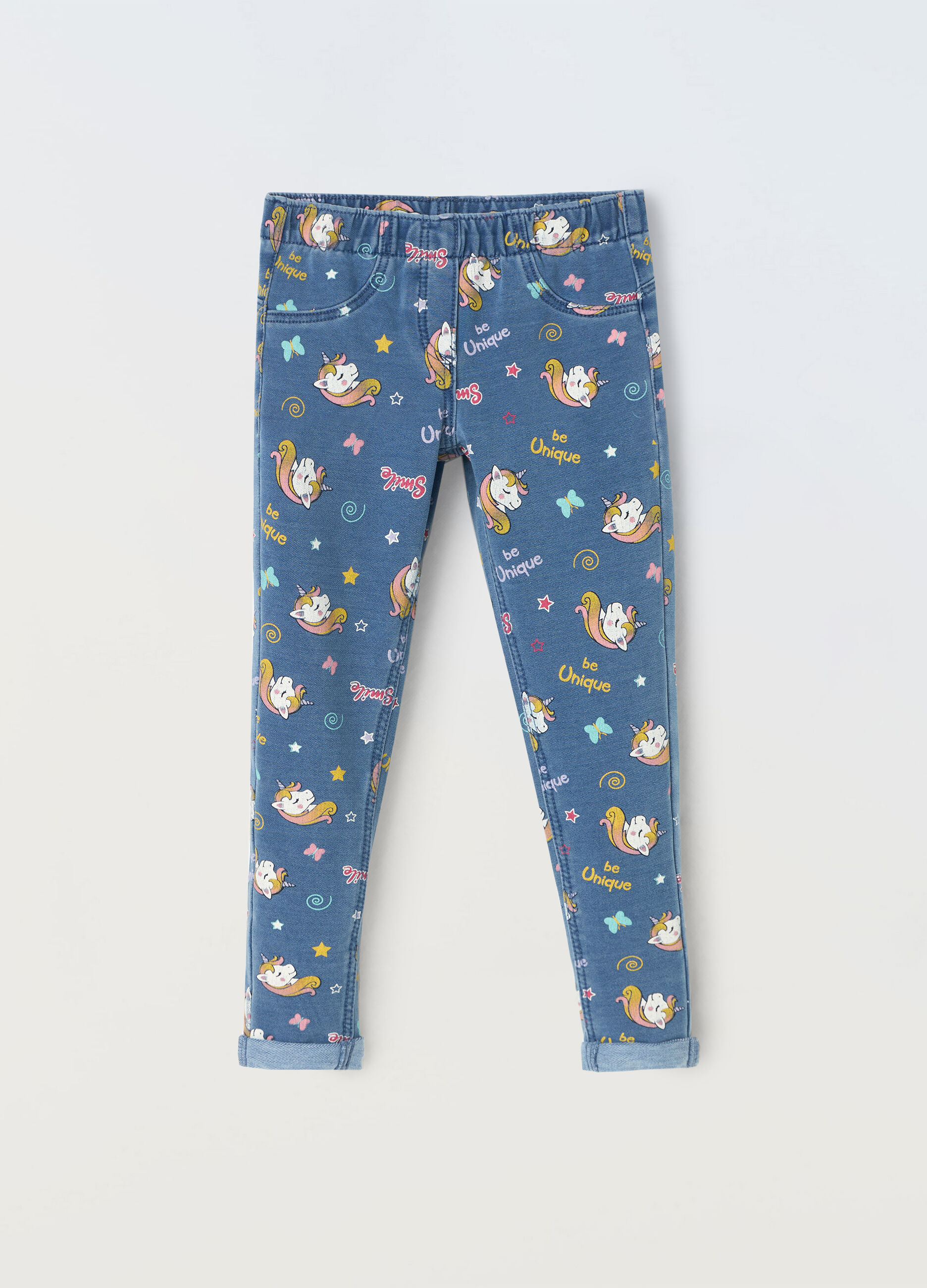 Jeggings con stampa bambina_0