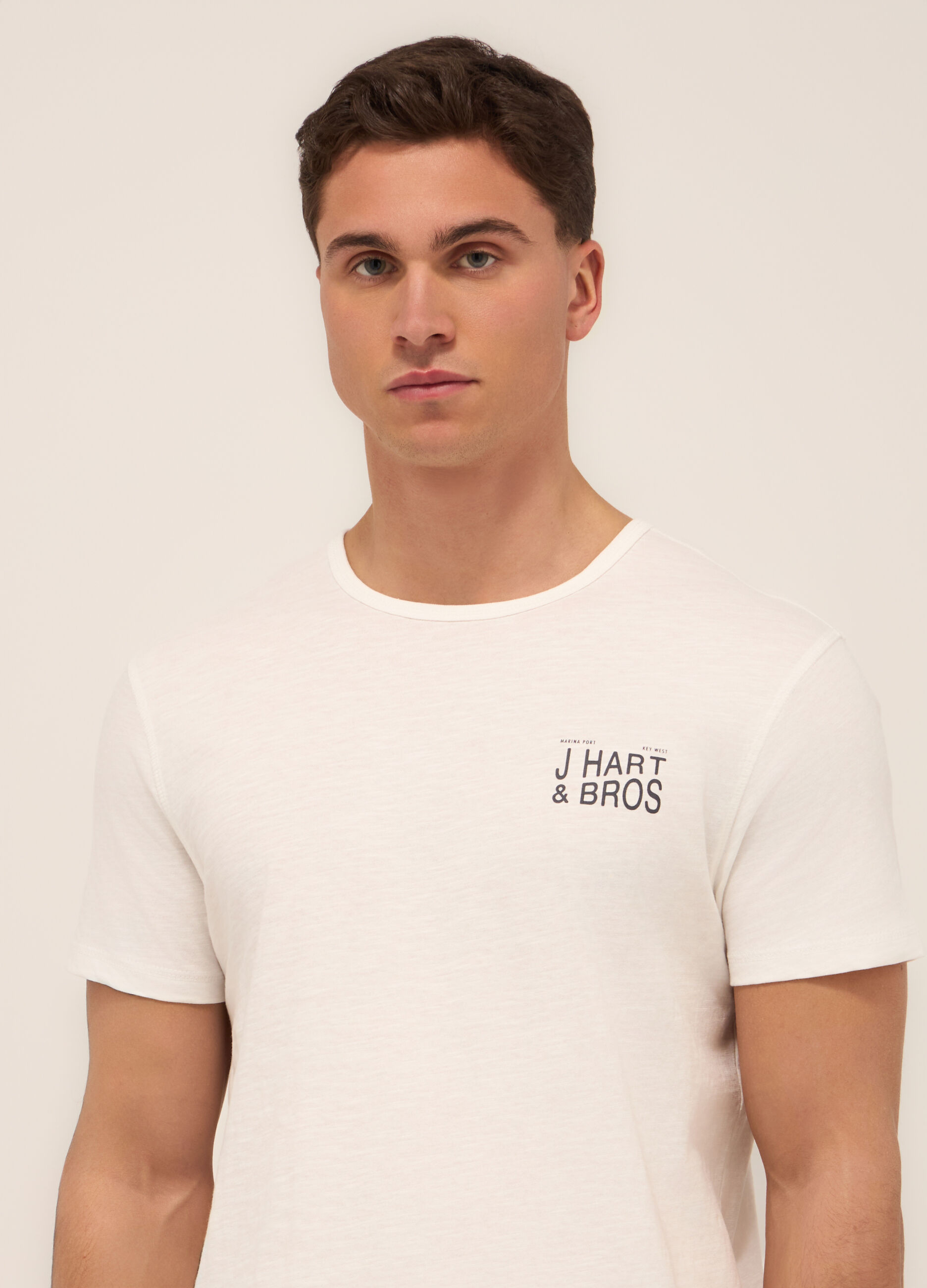T-shirt in cotone mélange con stampa uomo_2