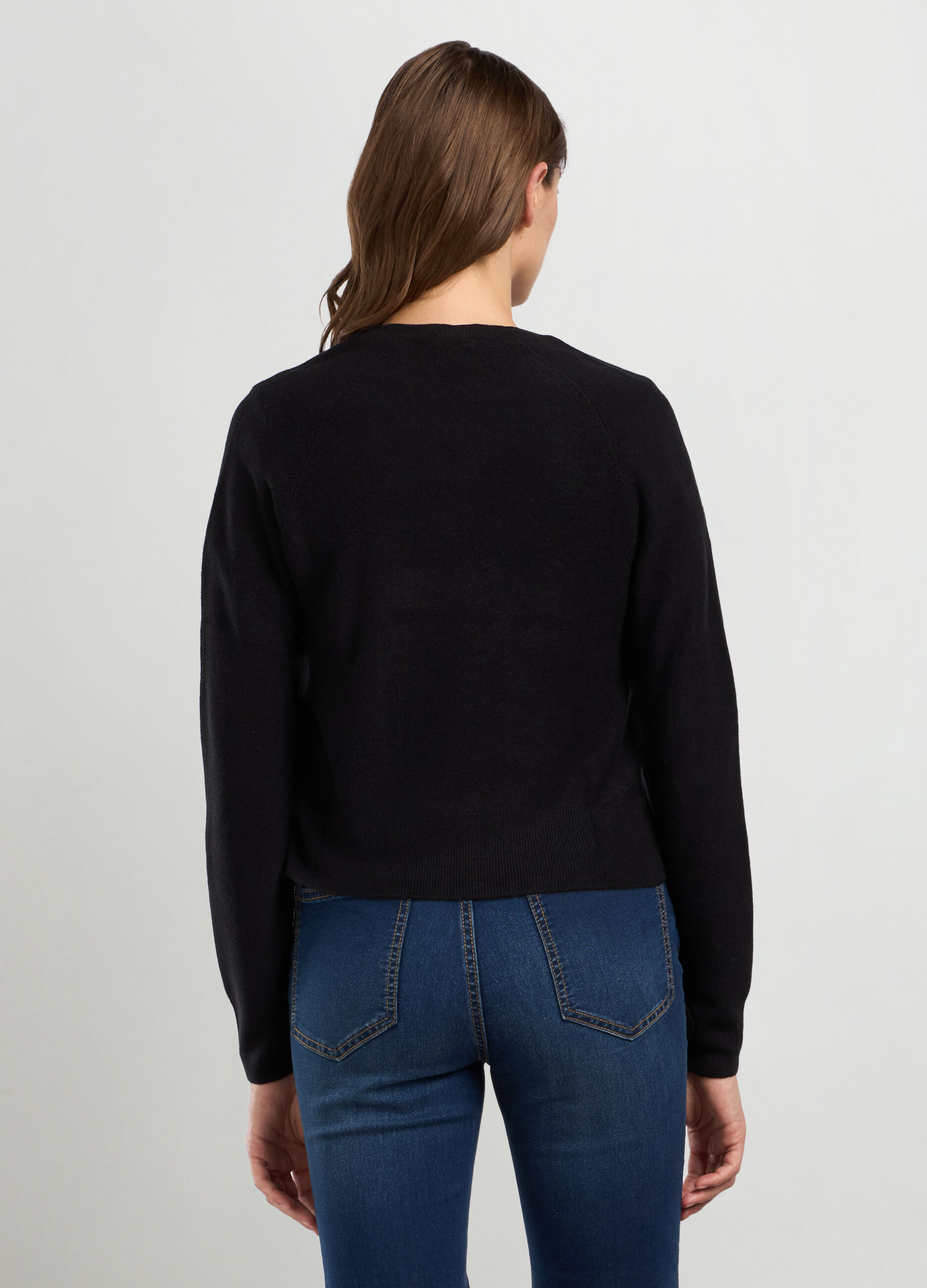 Cardigan tricot bottone donna_1