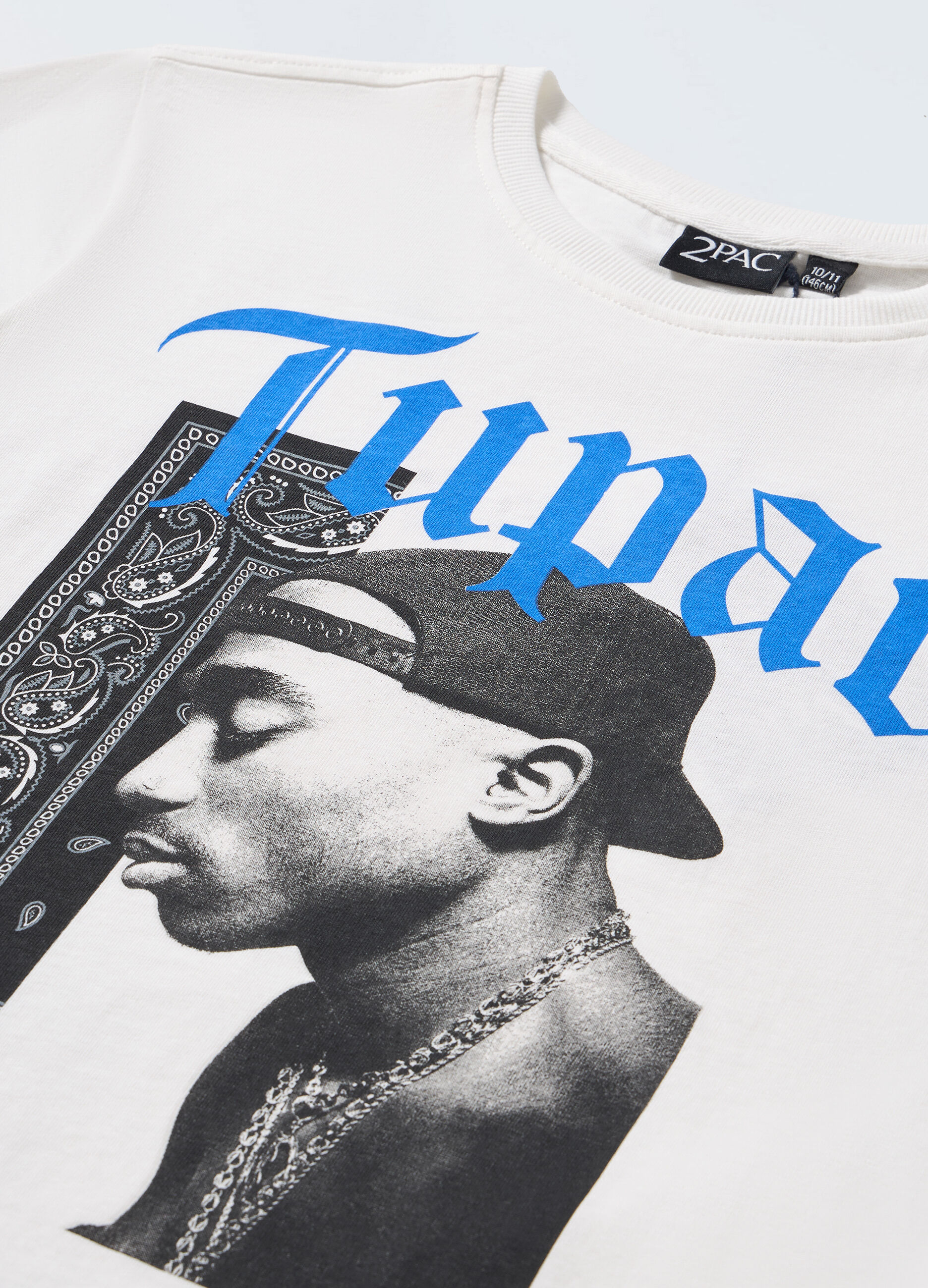 T-shirt Tupac Shakur in puro cotone ragazzo_1