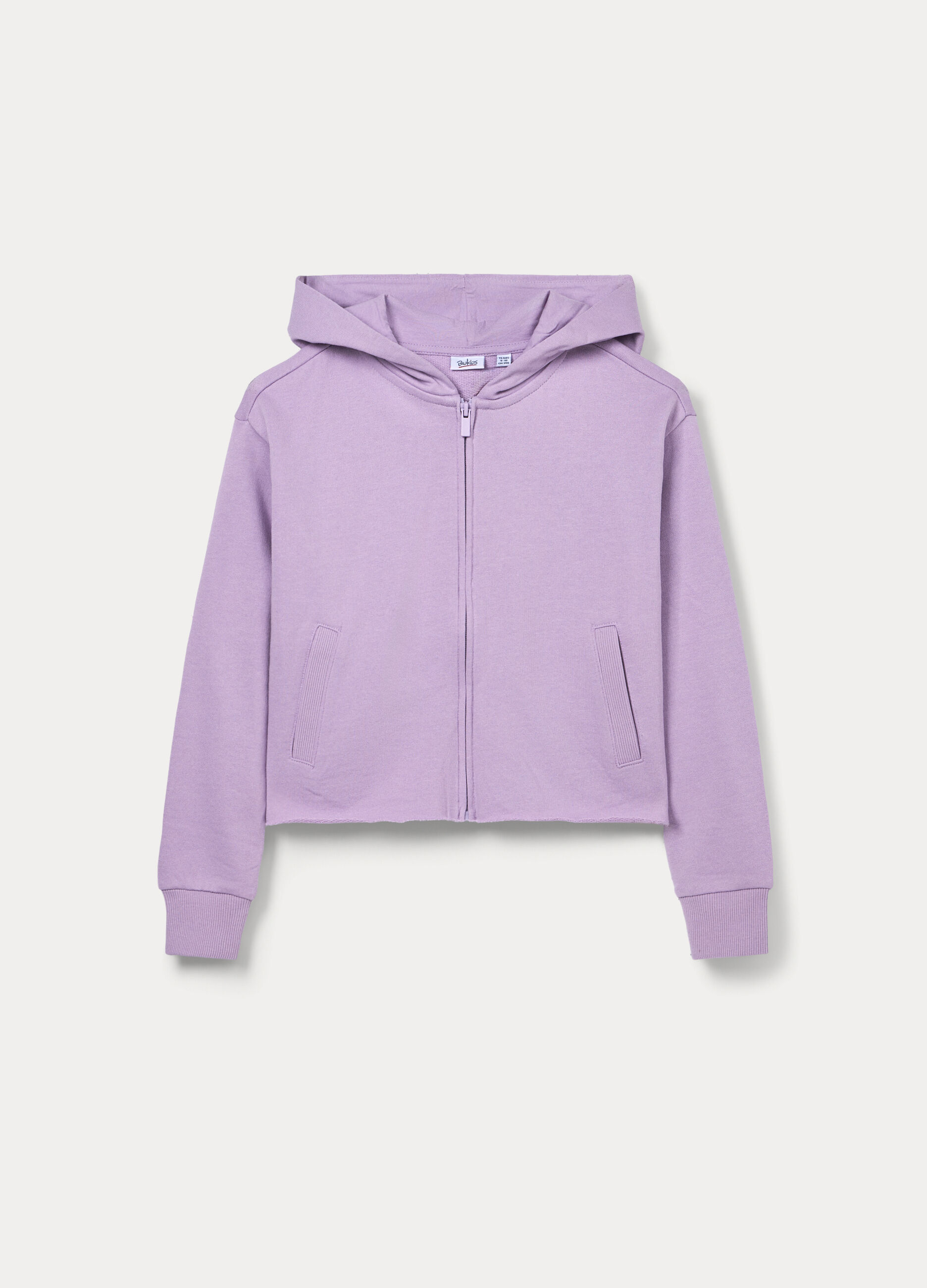 Felpa con cappuccio in french terry di puro cotone ragazza_0