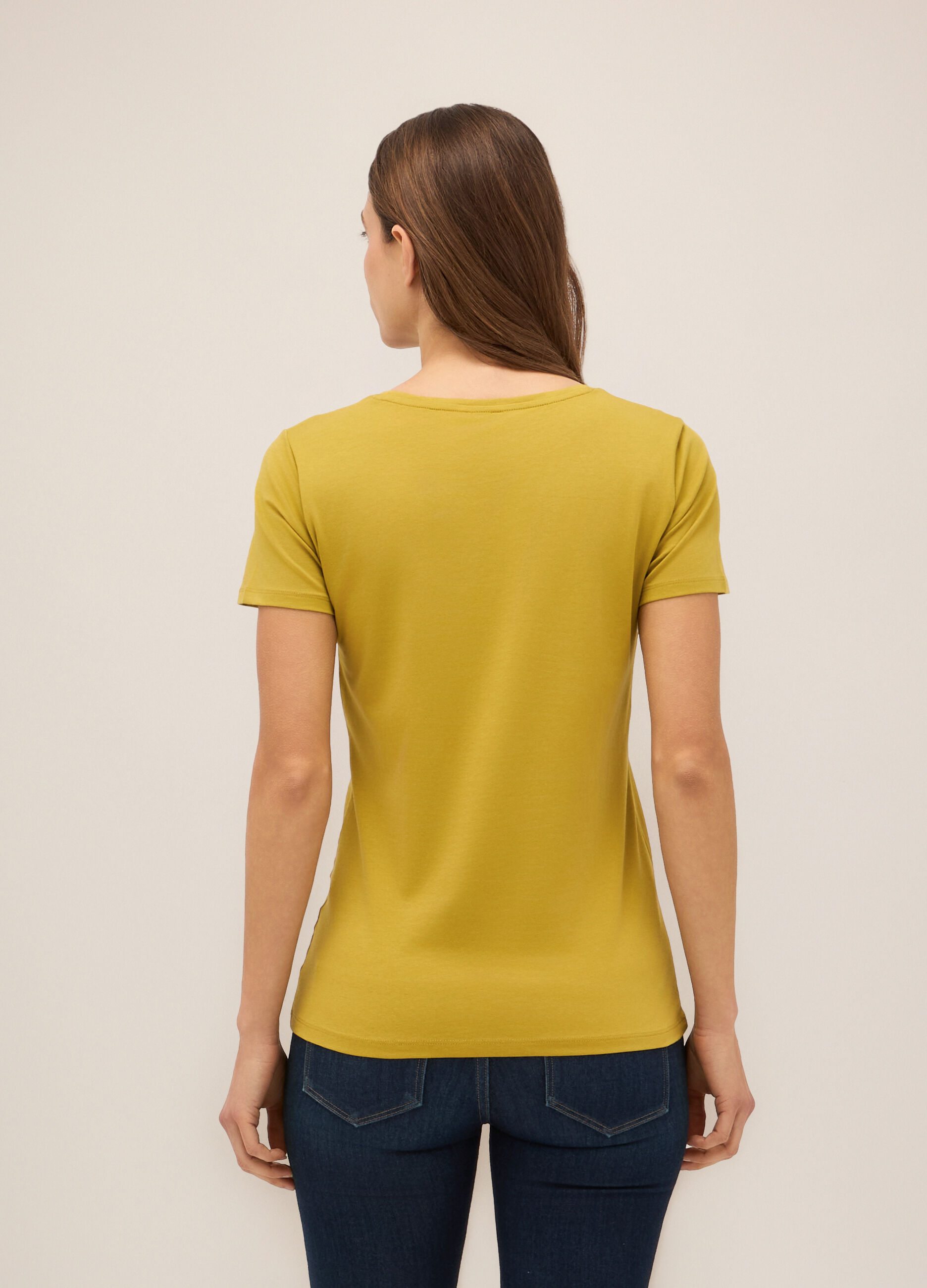 T-shirt in cotone stretch donna_1