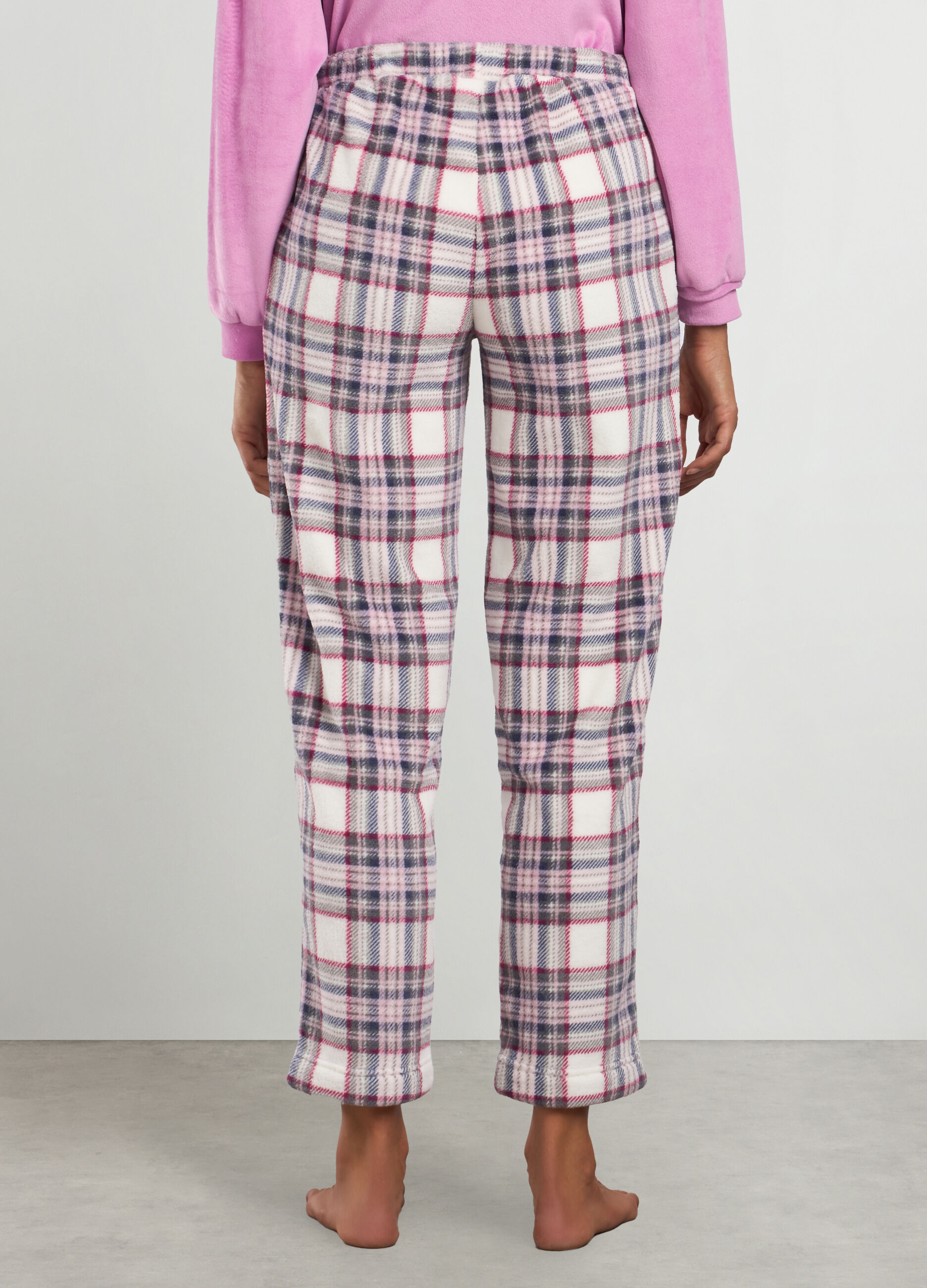 Pantalone pigiama in coral fleece donna_1