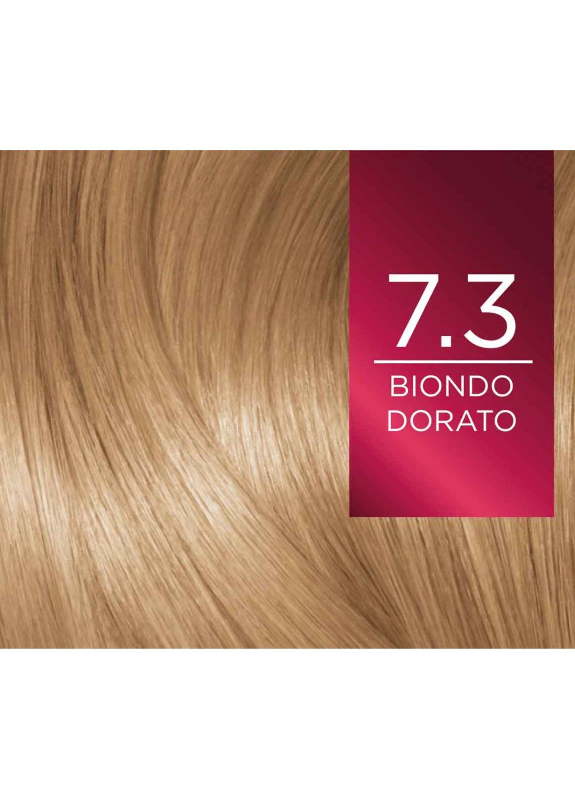 L'Oréal Paris Tinta Capelli Excellence, Copre i capelli bianchi, colore ricco, luminoso e a lunga durata, 7.3 Biondo Dorato.