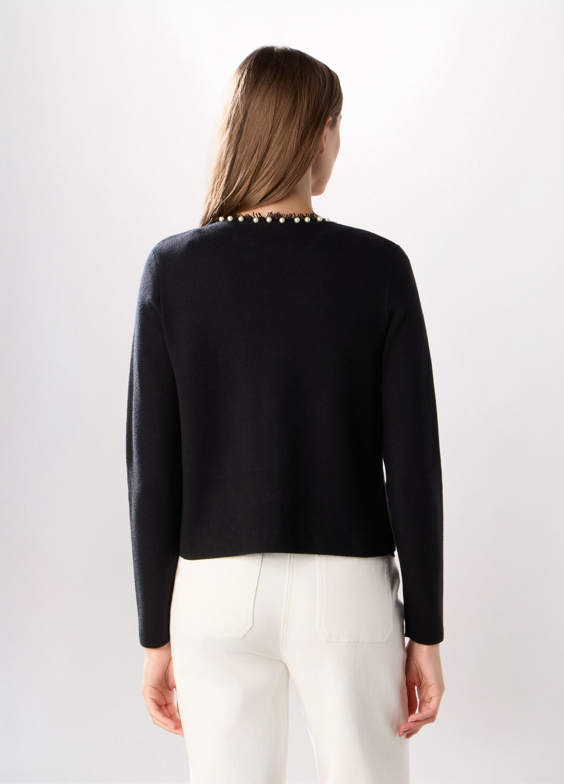 Cardigan tricot misto viscosa donna_1