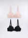 Pack 2 reggiseni a balconcino in jersey di cotone stretch donna_0