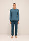 Maglia del pigiama a righe multicolor misto cotone uomo_0