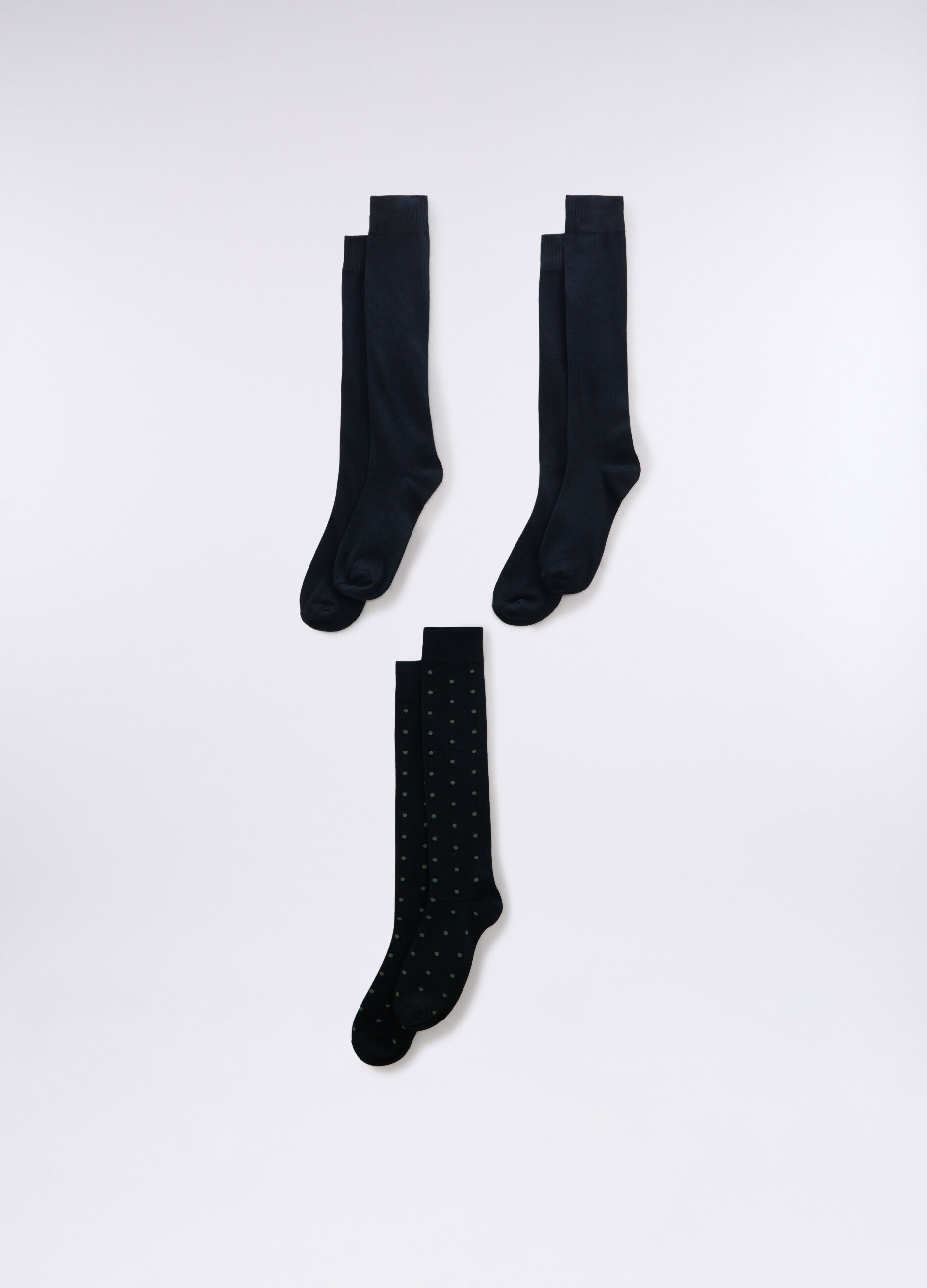 3 pack calze lunghe con pois uomo_0