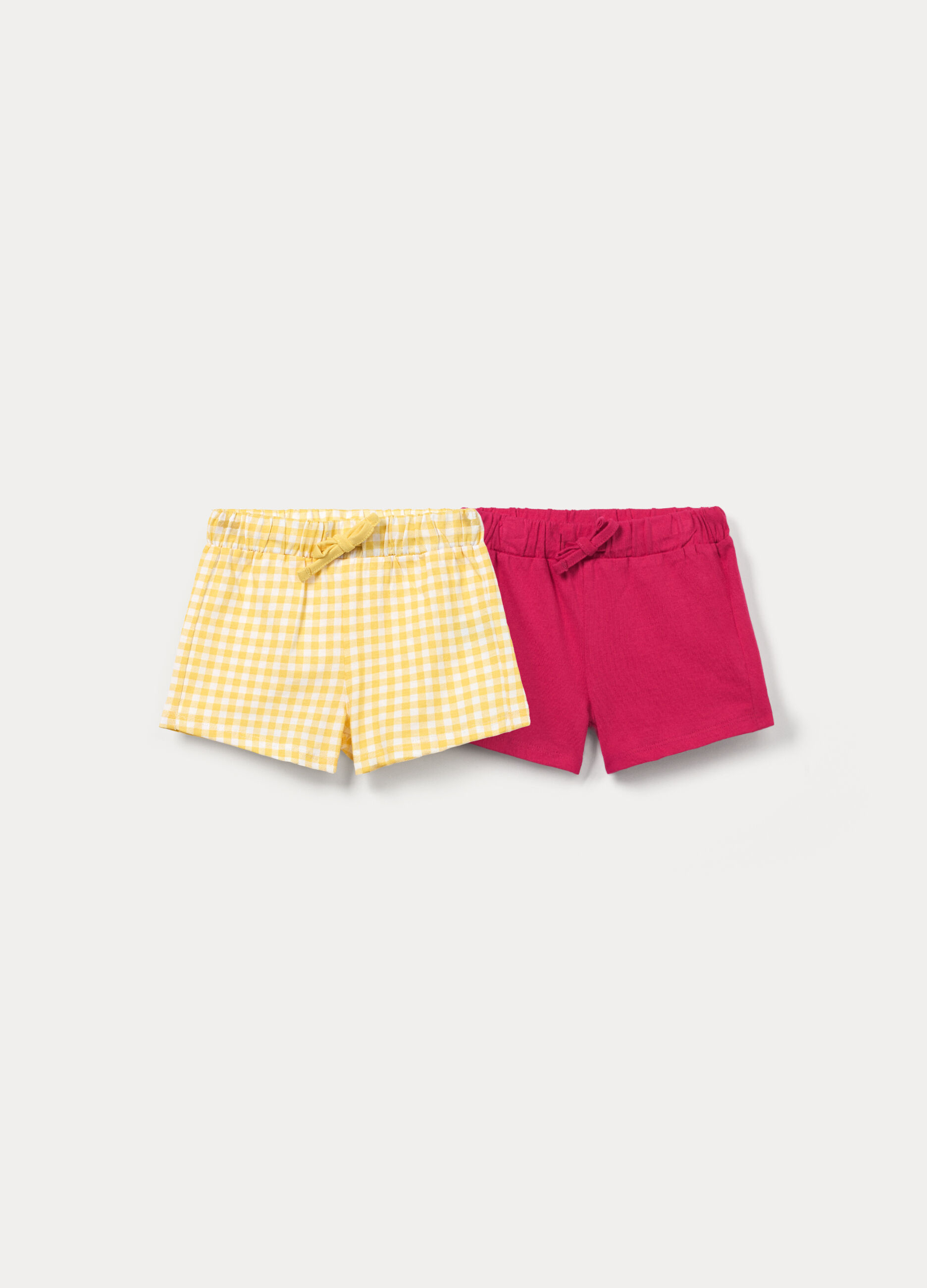 Pack 2 shorts in jersey di puro cotone bimba_0