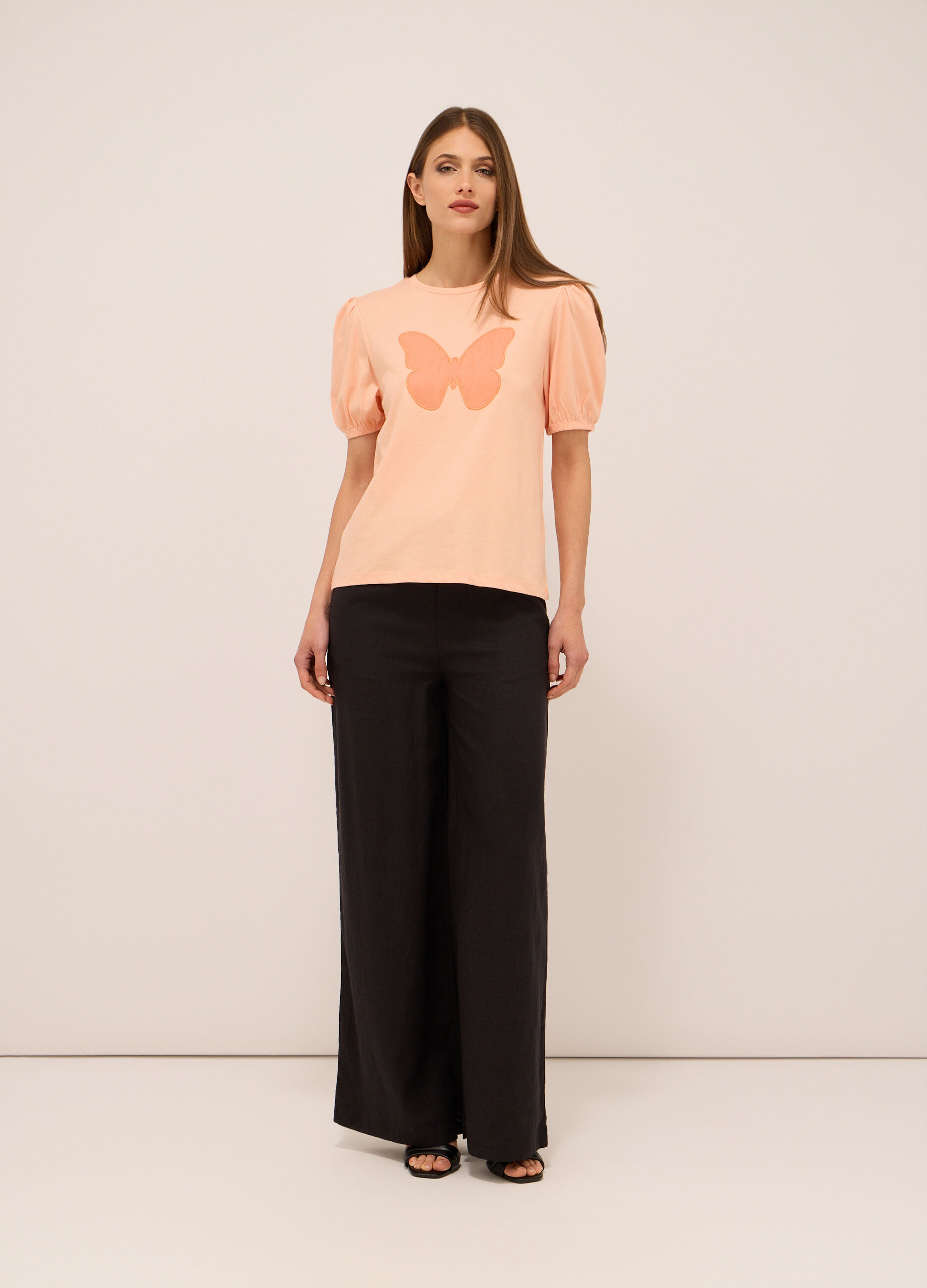 Pantaloni misto lino donna_0