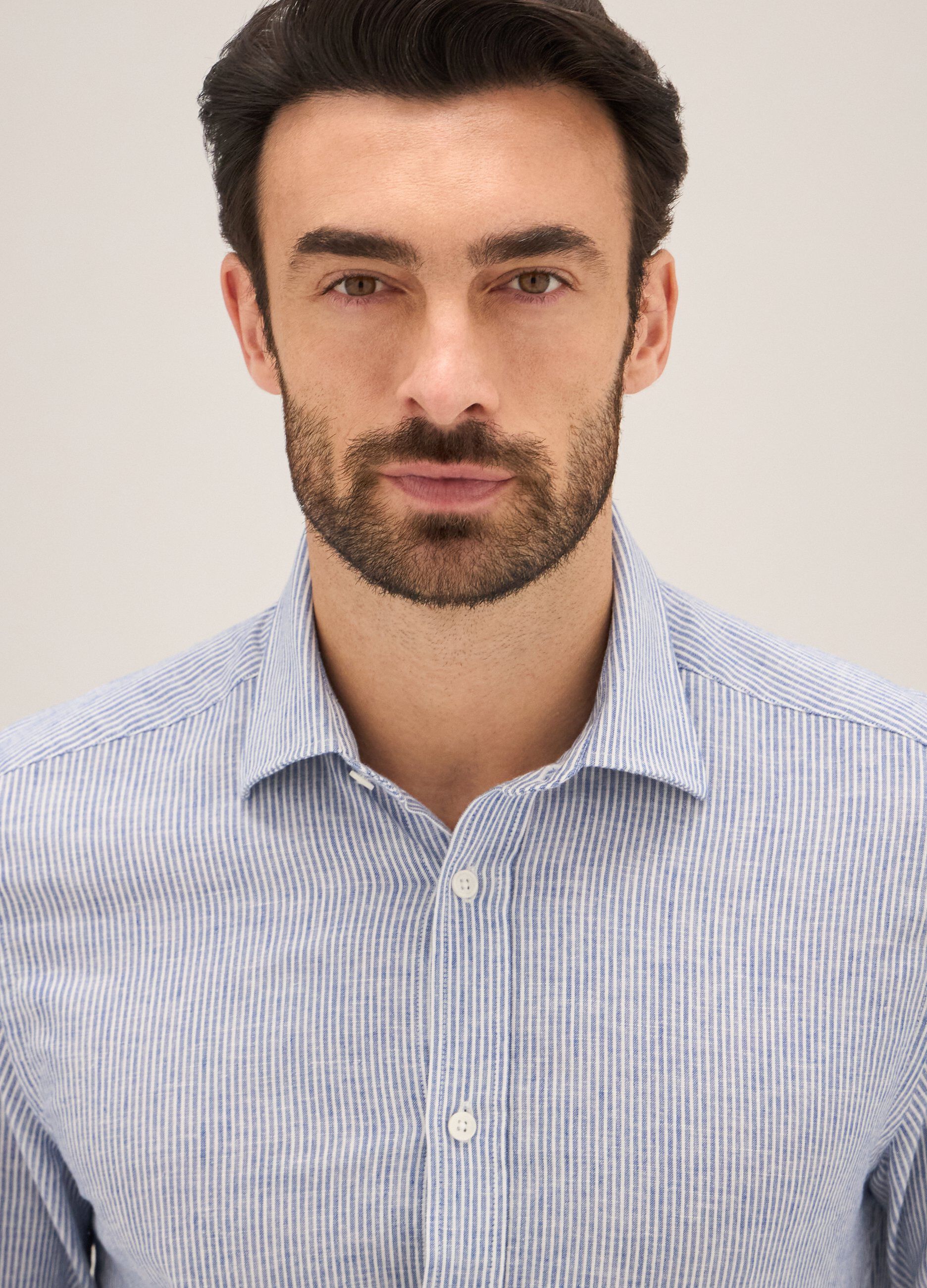 Camicia Rumford in misto lino uomo_2