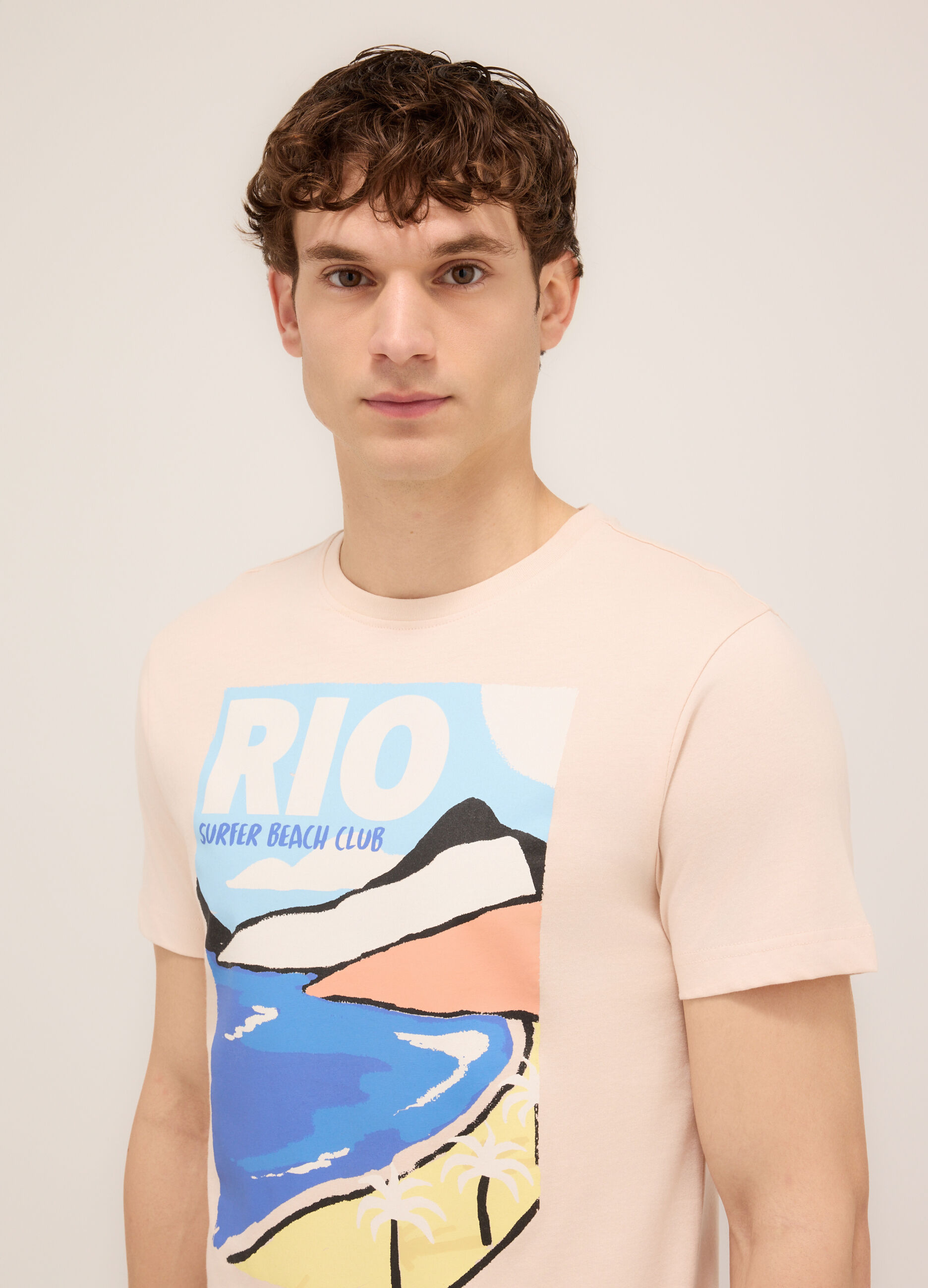T-shirt girocollo stampa Rio Surfer Beach Club uomo_2