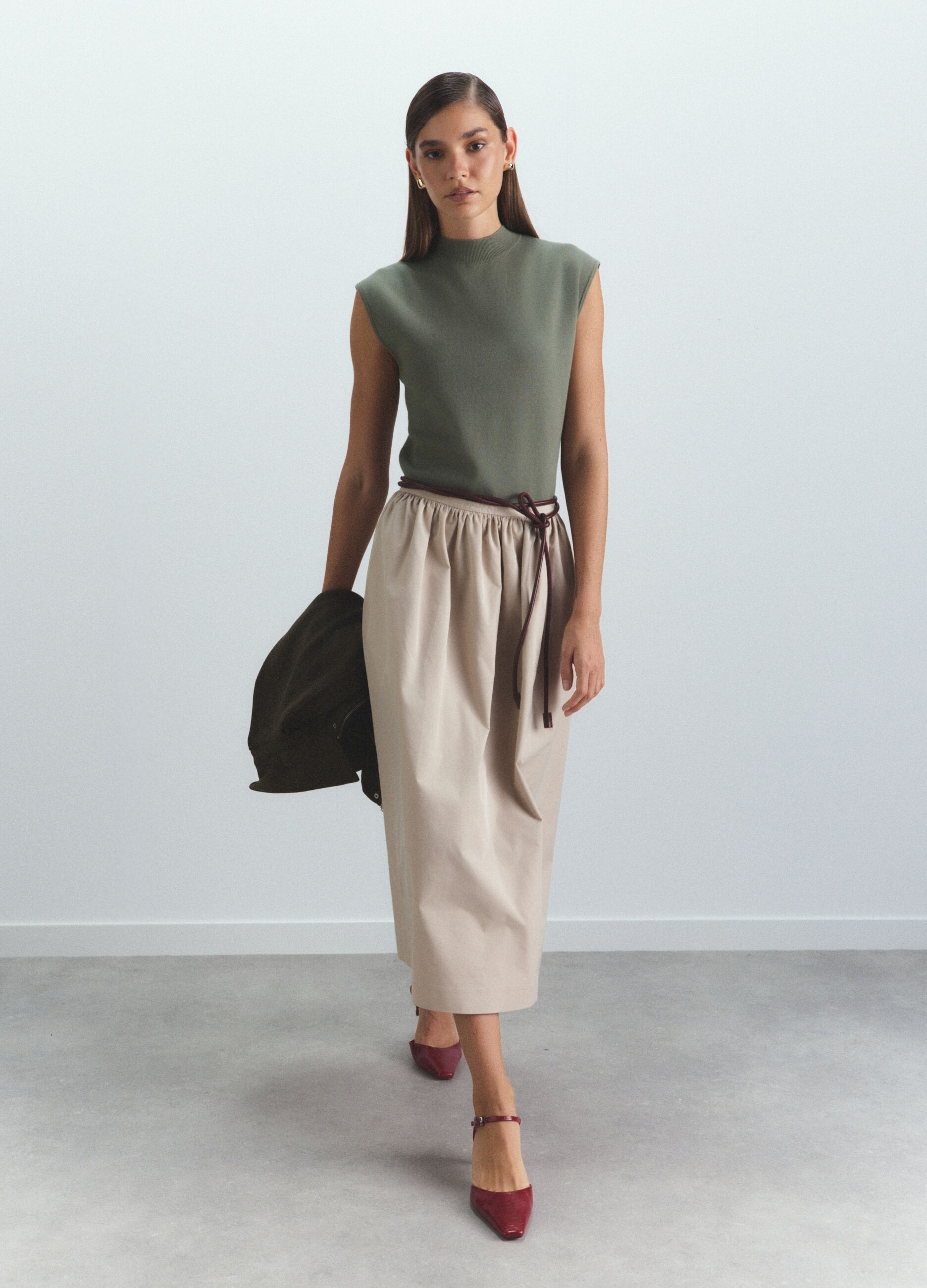 Gonna lunga in Twill stretch donna_1
