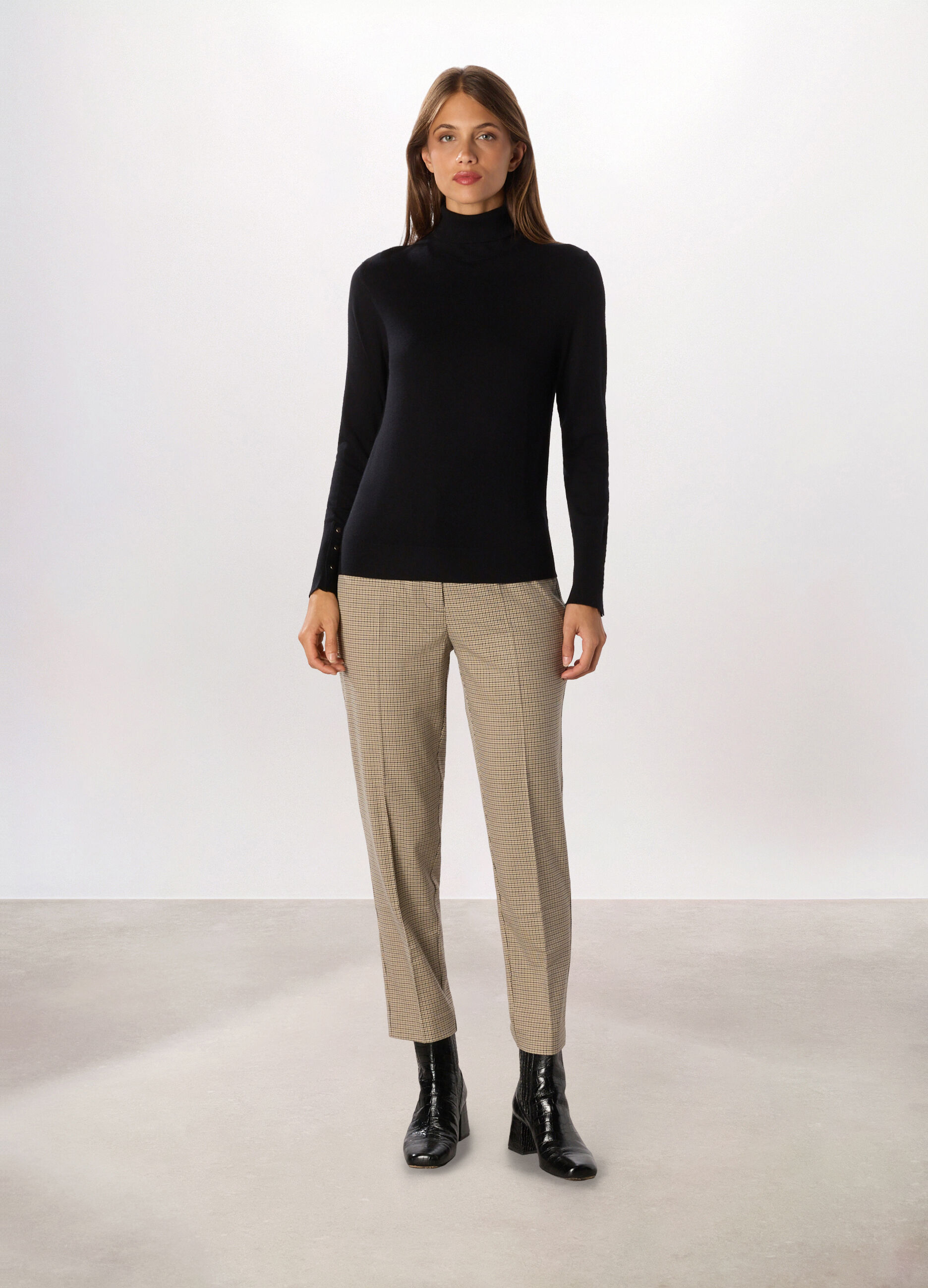 Pantaloni misto viscosa donna_0