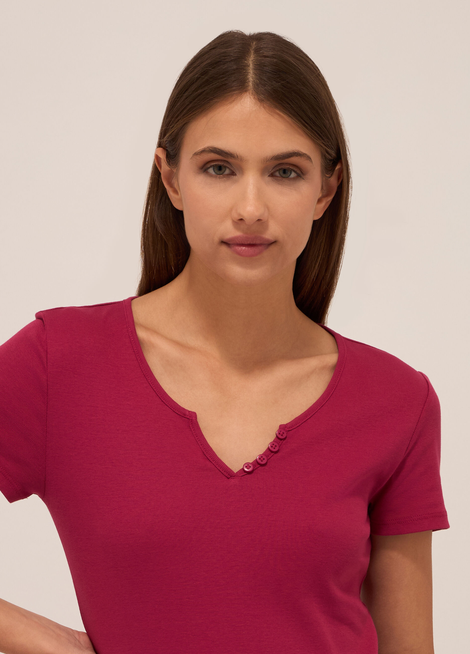 T-shirt in puro cotone donna_2