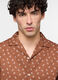 Camicia a maniche corte in cotone con stampa uomo_2