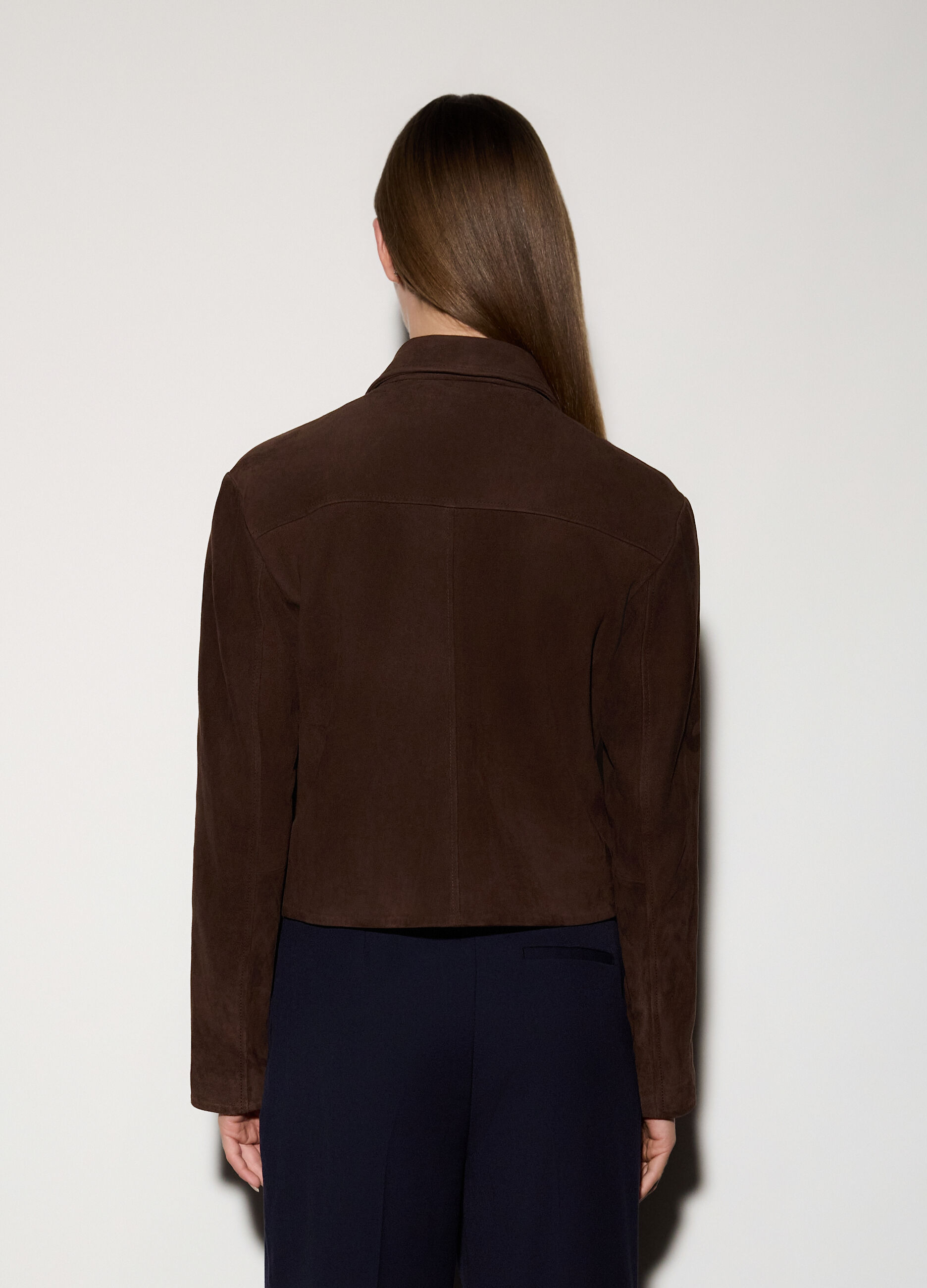 Giacca in vera pelle scamosciata donna_2