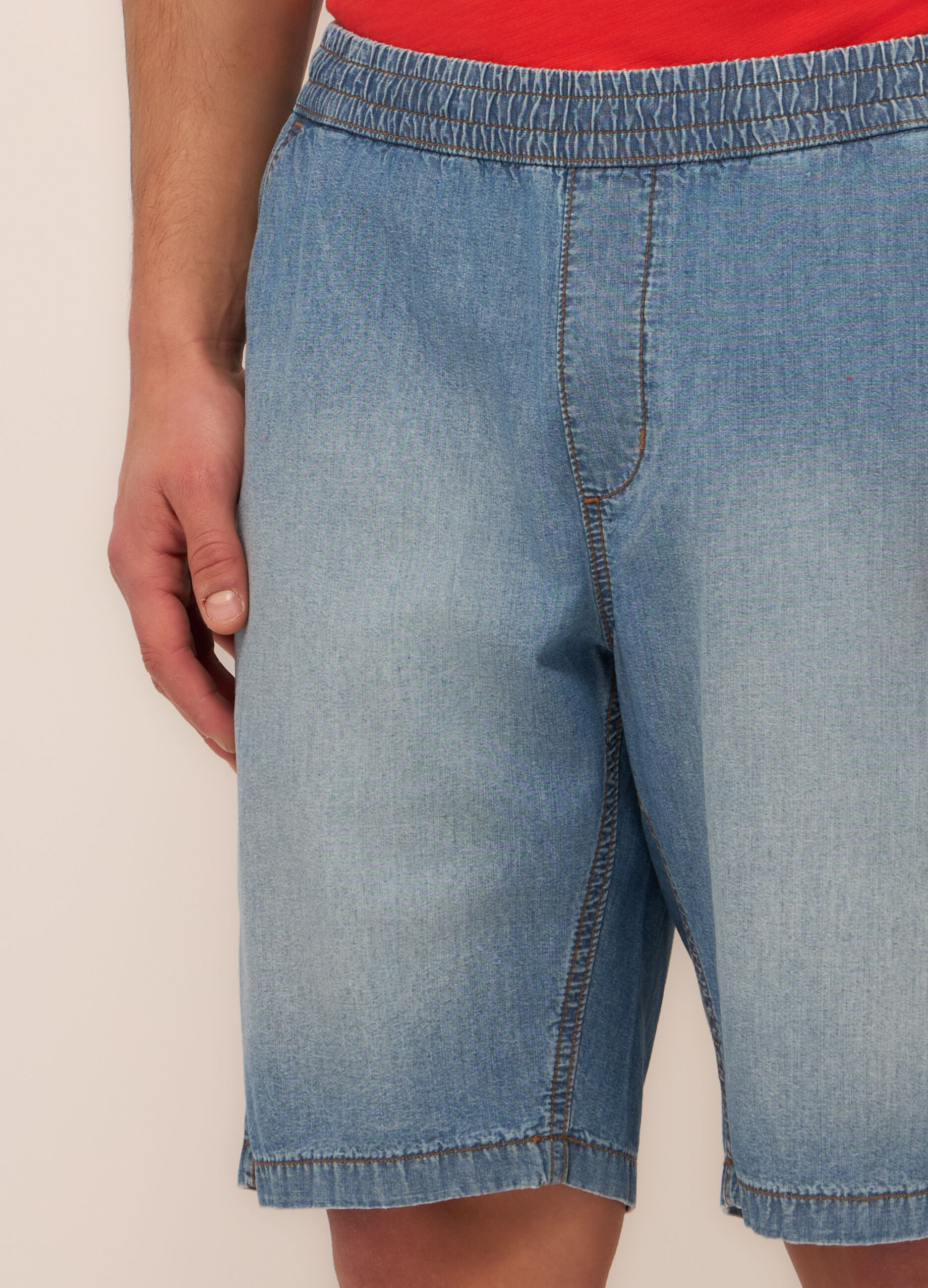 Shorts in denim di cotone uomo_2