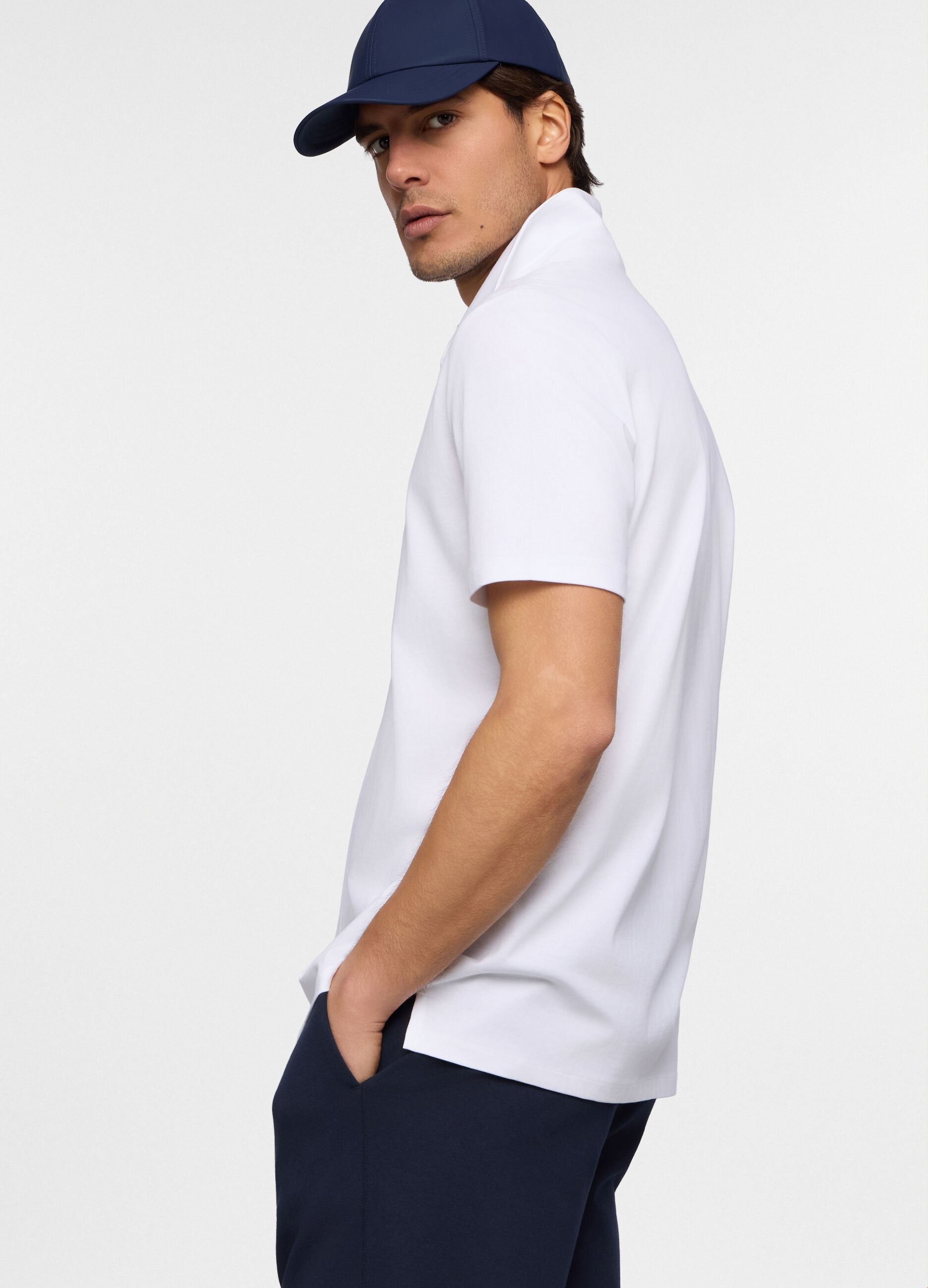 Camicia a maniche corte in jersey di cotone uomo_0