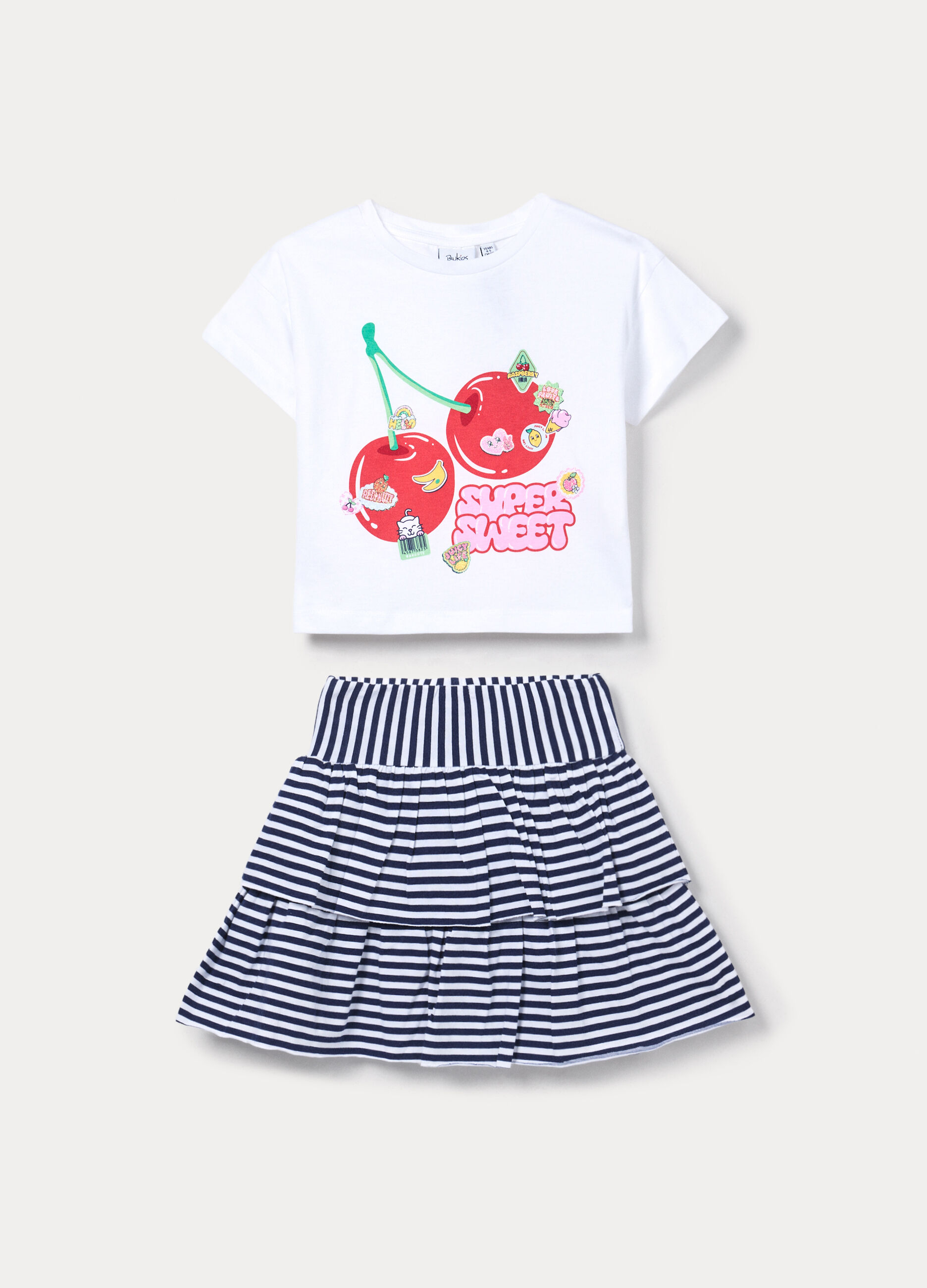 Jogging set in jersey di puro cotone bambina_0