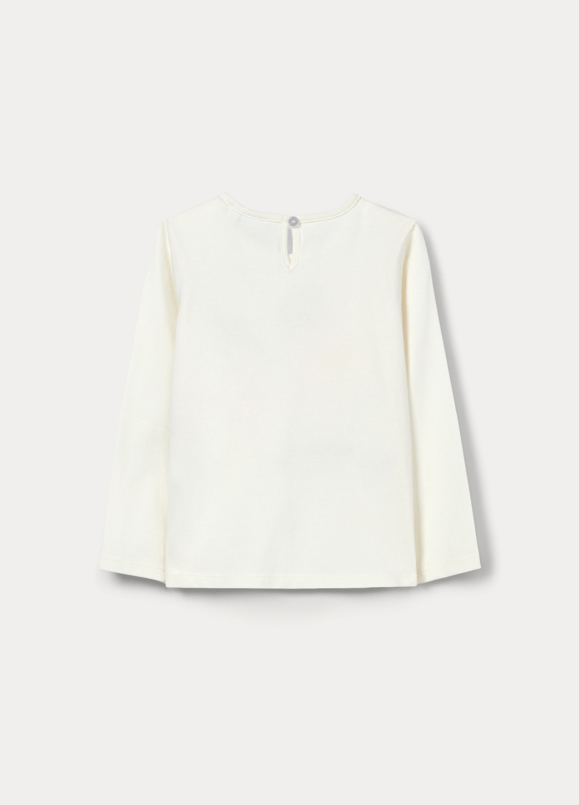 T-shirt in jersey di cotone stretch bimba_1