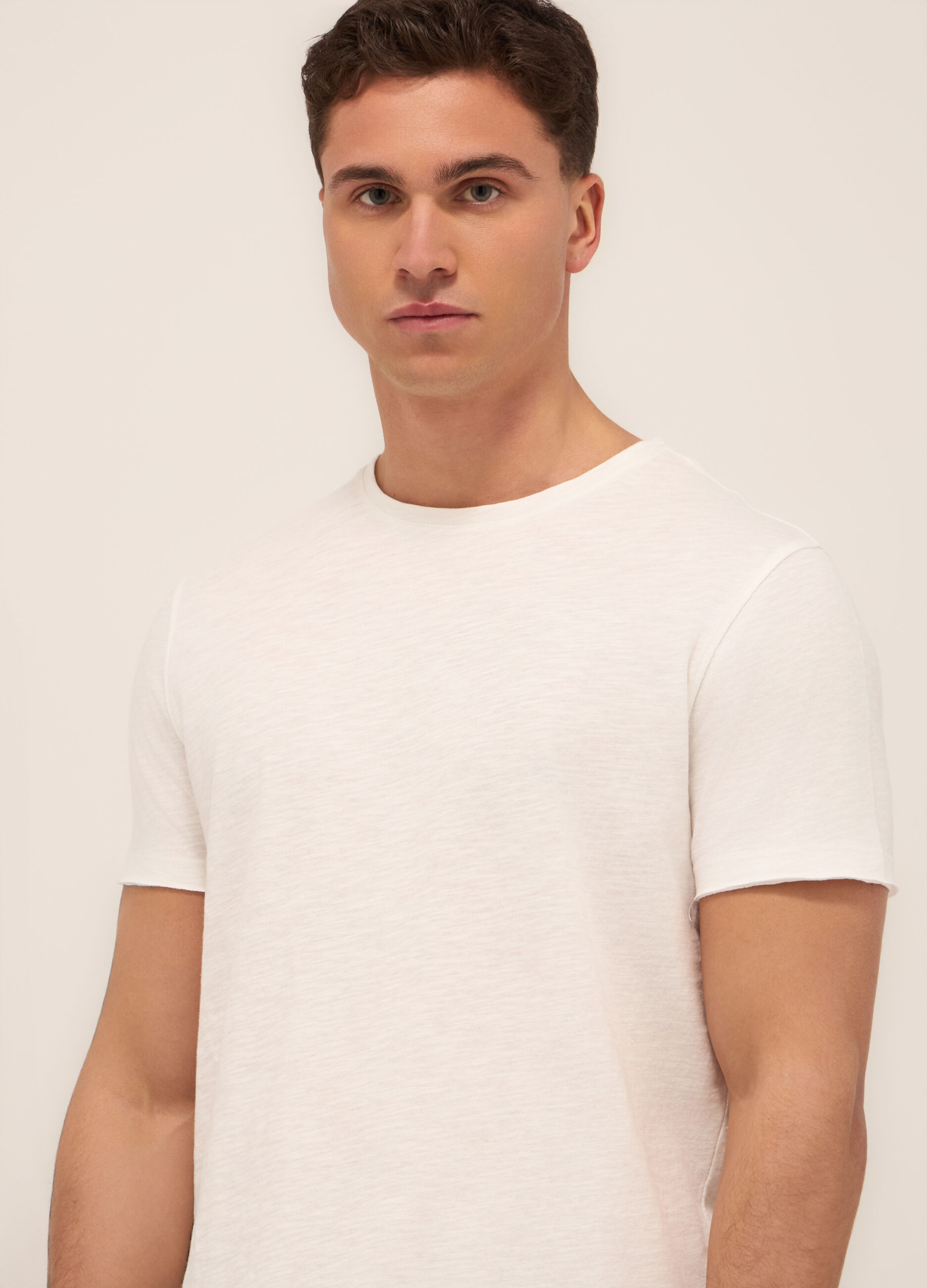 T-shirt in jersey di cotone mélange uomo_2