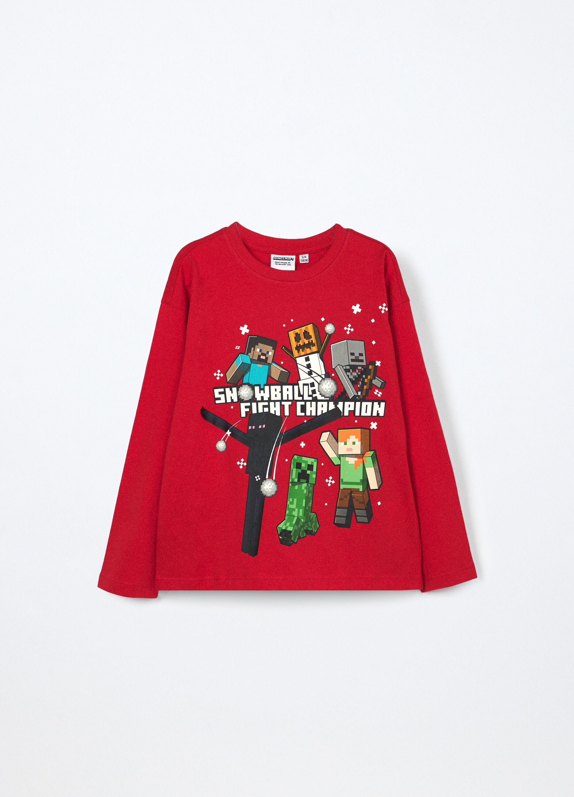 T-shirt Minecraft in jersey di puro cotone bambino_0