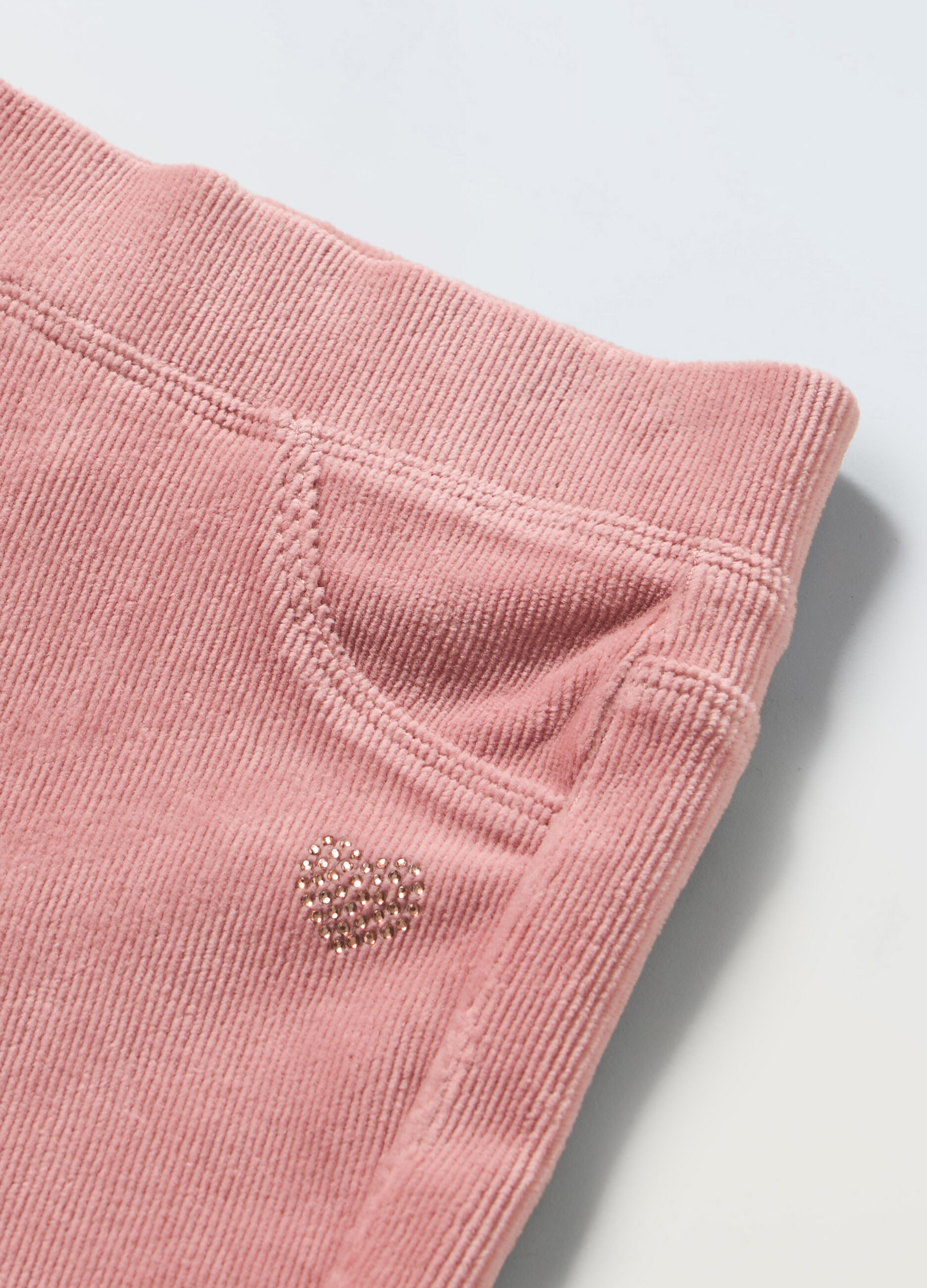 Treggings in ciniglia di misto cotone bambina_1