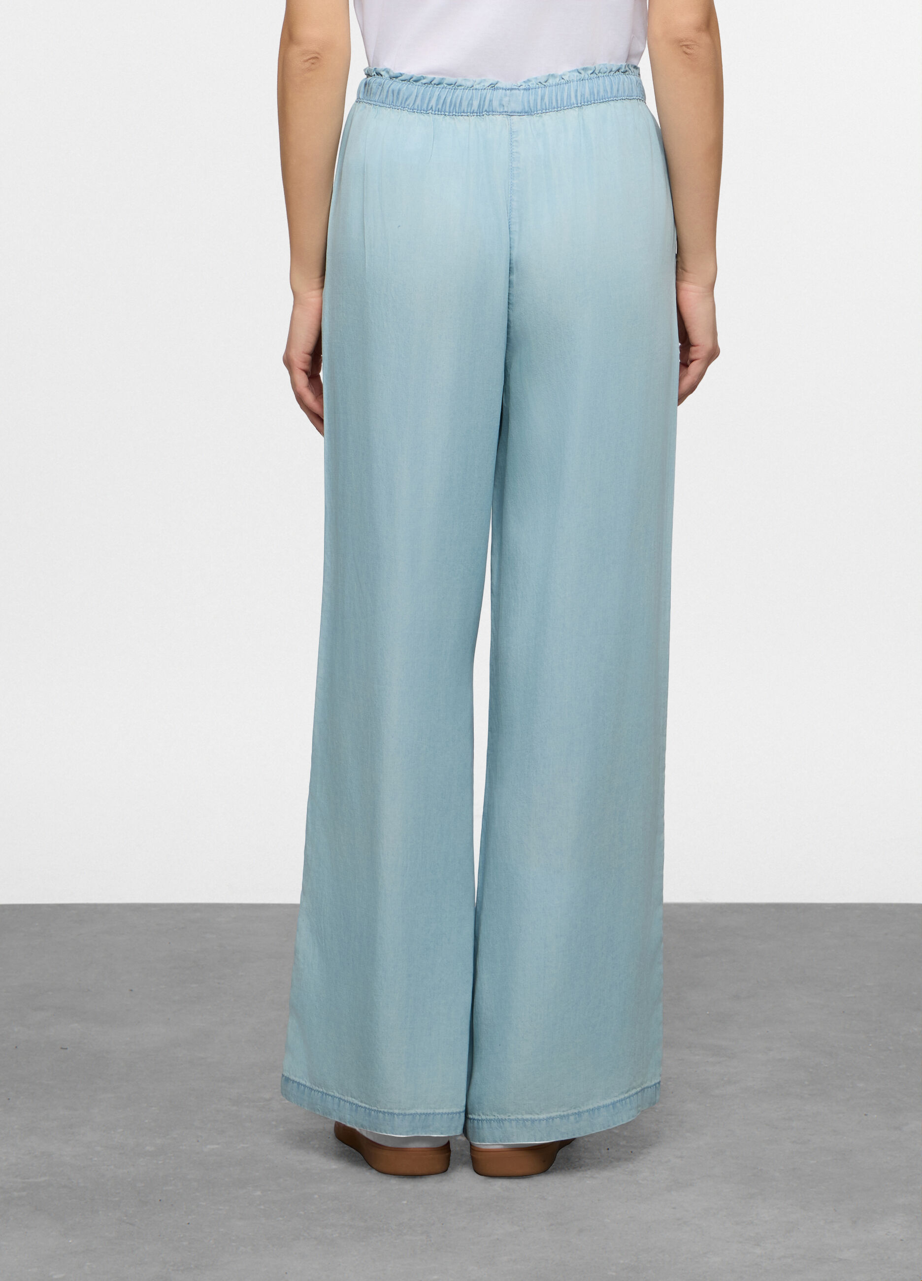 Jogger fit straight in Lyocell con vita elasticata donna_2