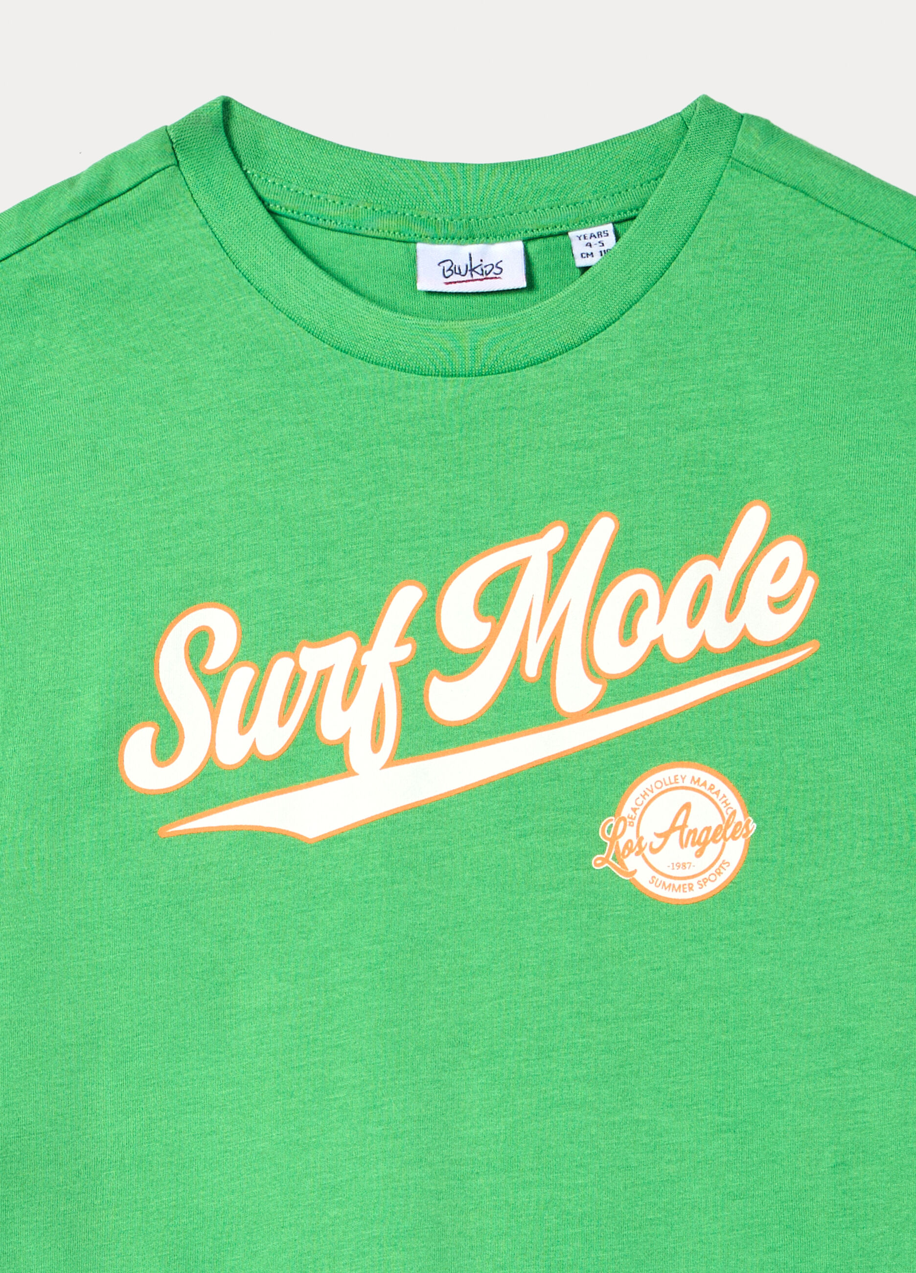 T-shirt girocollo in jersey di puro cotone bambino