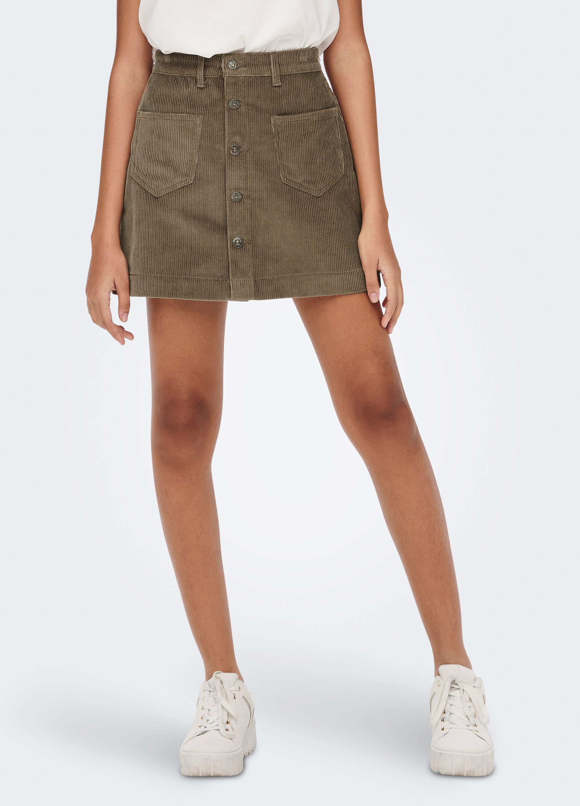 Minigonna in velluto a coste donna_0