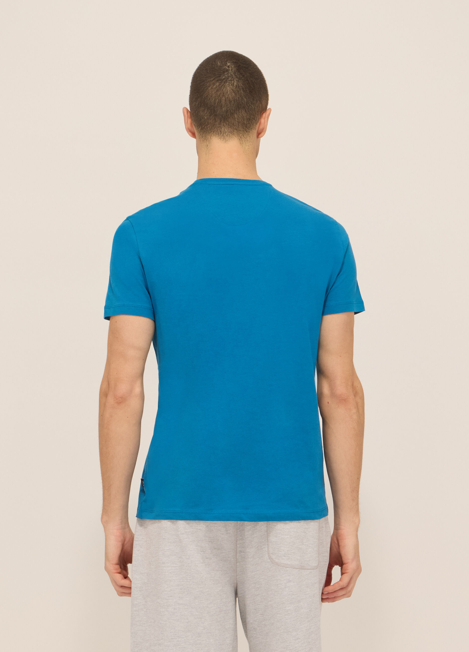 T-shirt girocollo in jersey di cotone uomo_1