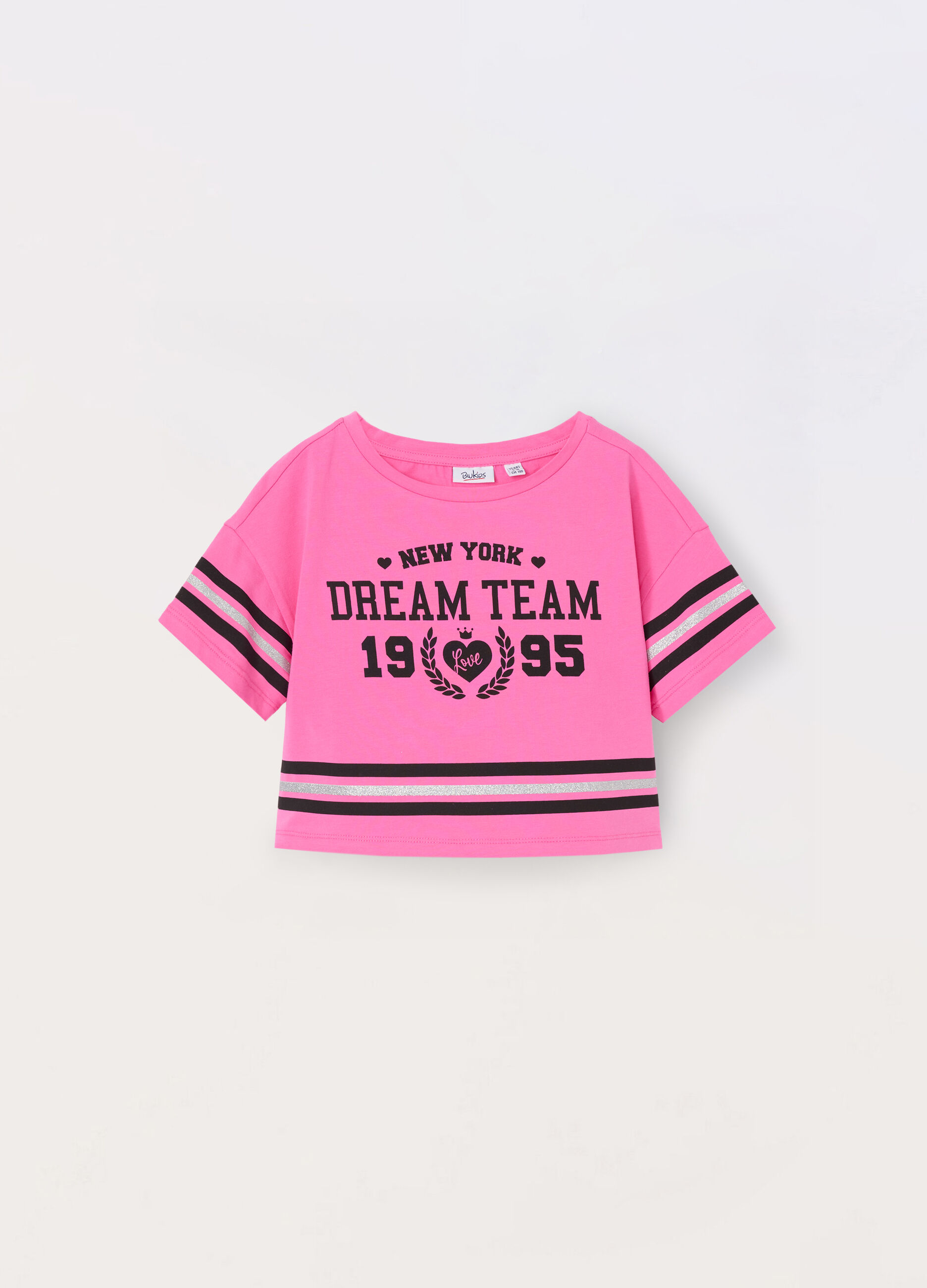 T-shirt in jersey di cotone stretch ragazza_0