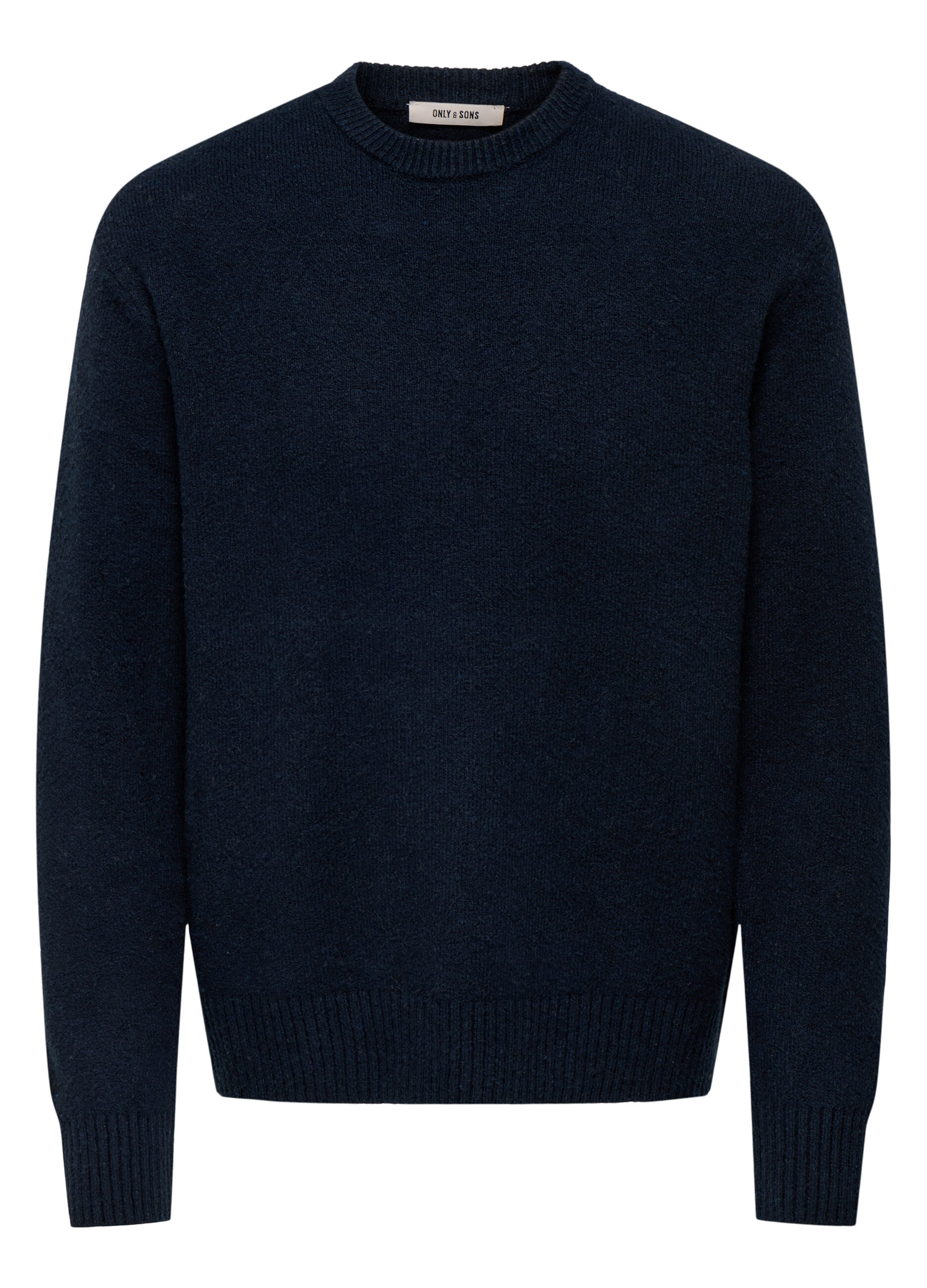 Maglione girocollo con profili a costine uomo_4