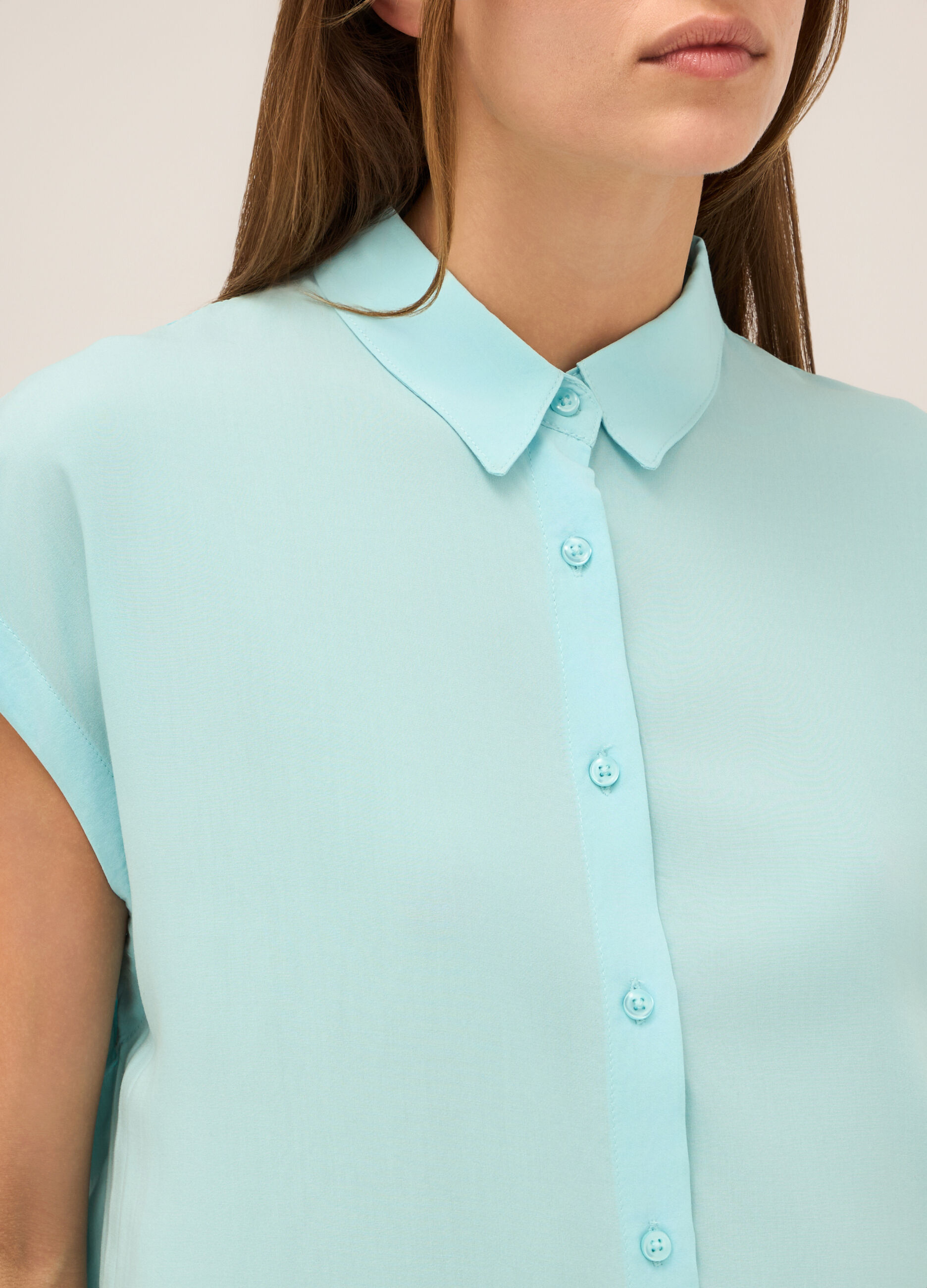 Camicia kimono in pura viscosa donna