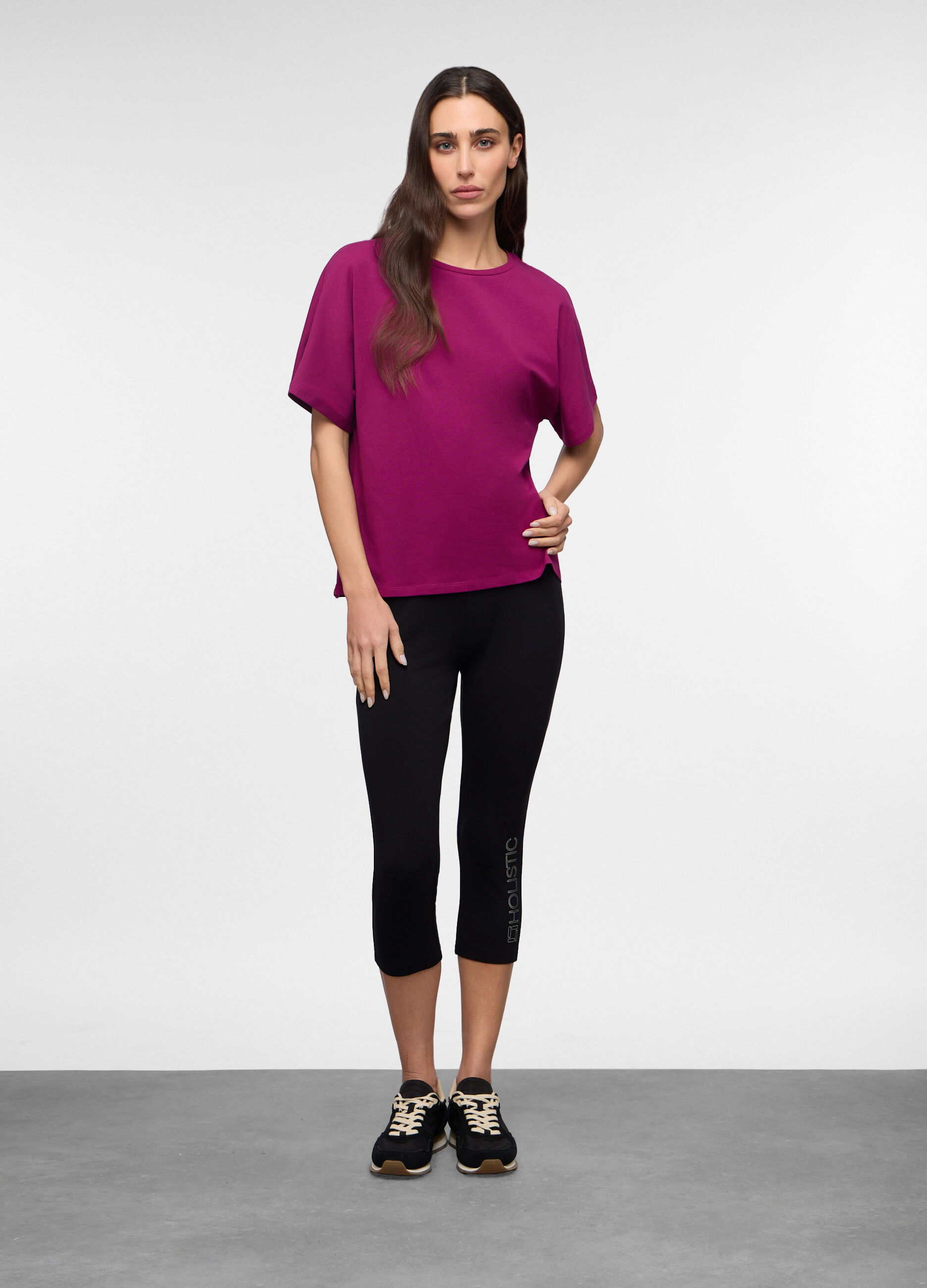 Leggings Capri Fit Skinny in jersey di cotone stretch donna_0