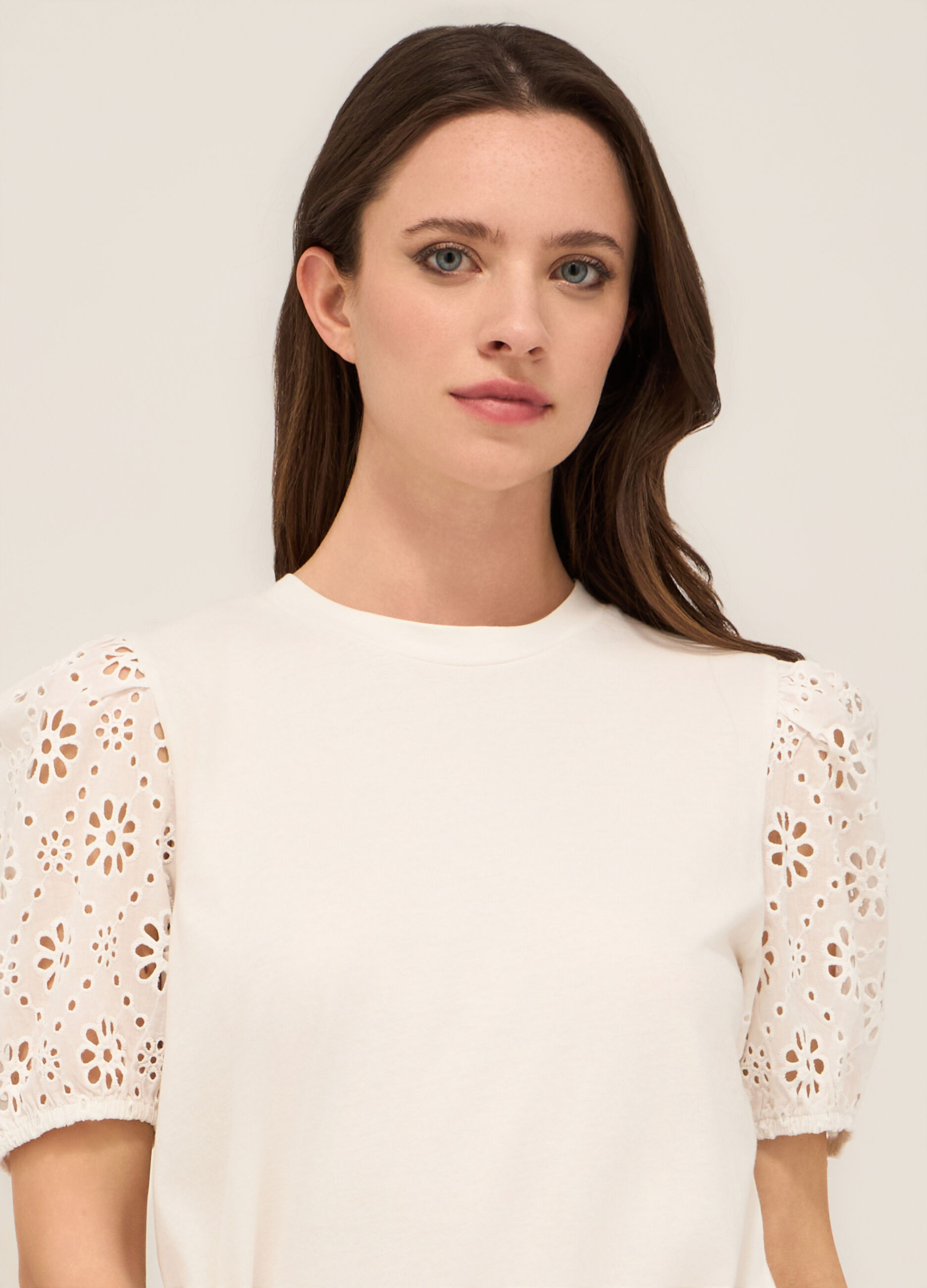 T-shirt in jersey di puro cotone donna_2