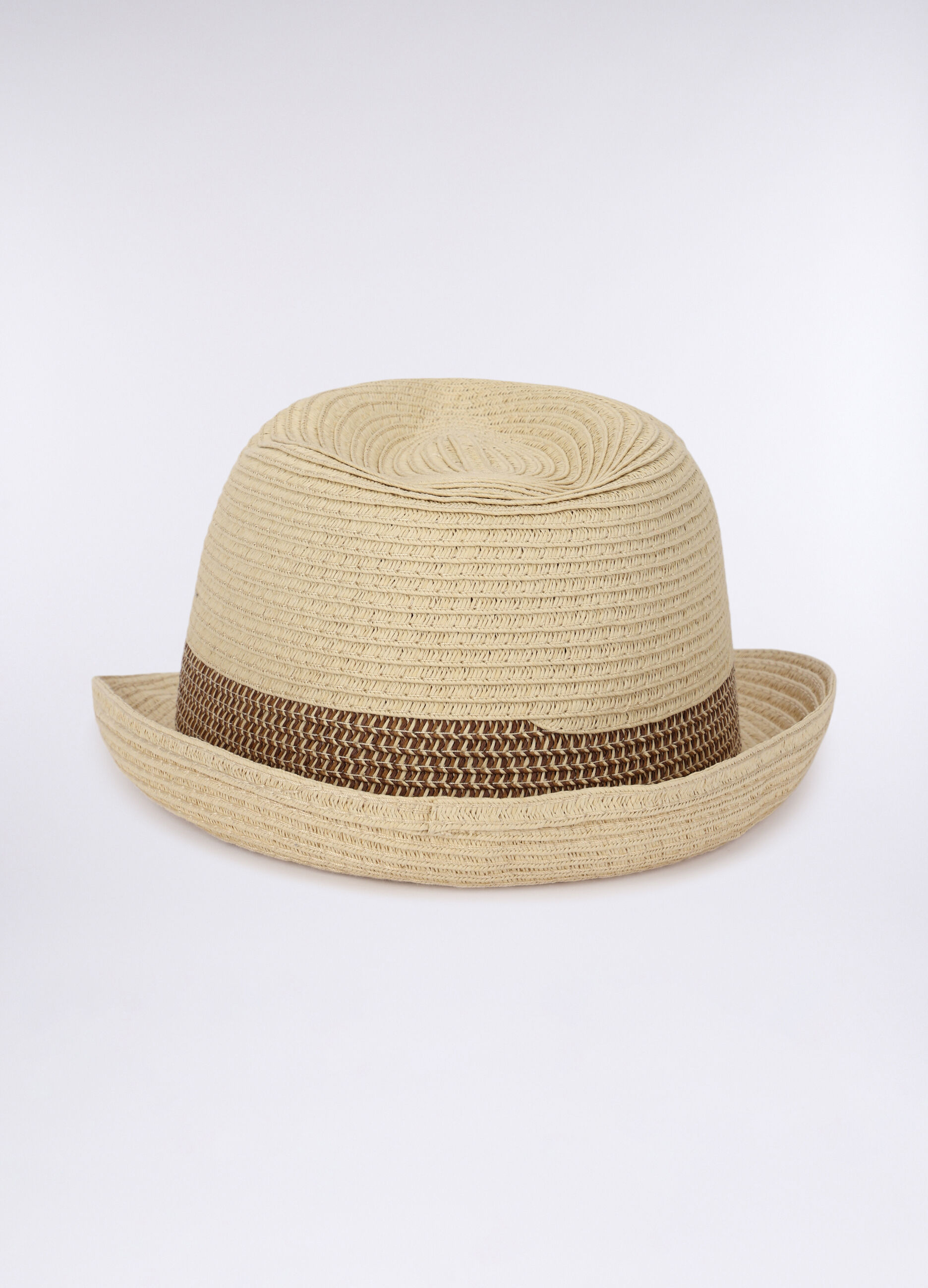 Cappello di paglia con fascia decorata uomo_1