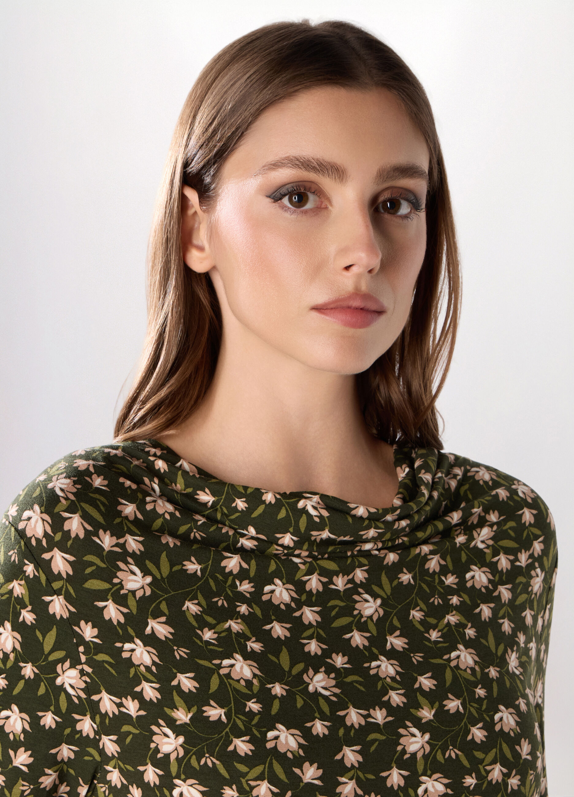 T-shirt in jersey di viscosa stretch donna _2