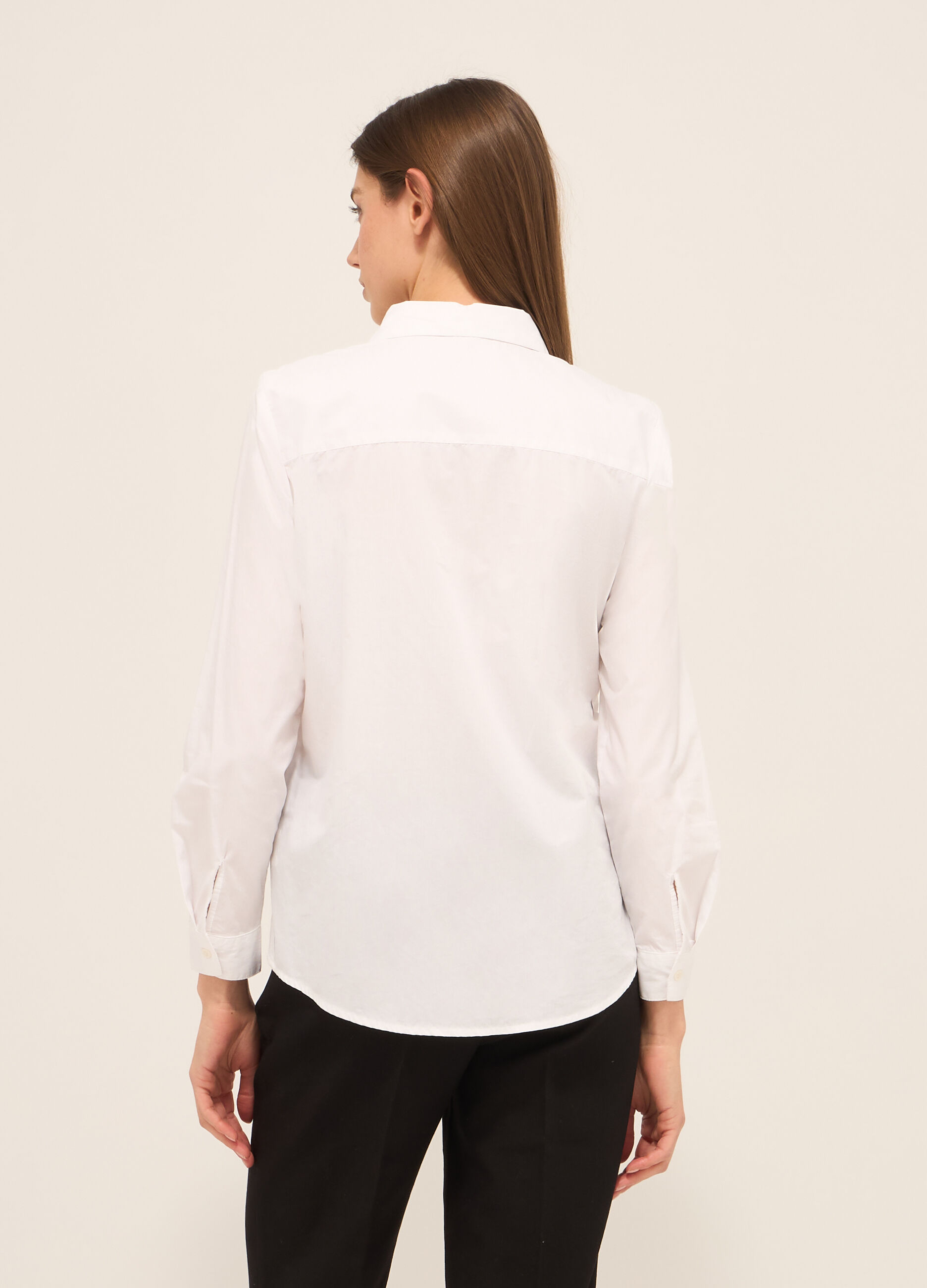 Camicia in popeline di puro cotone donna_1